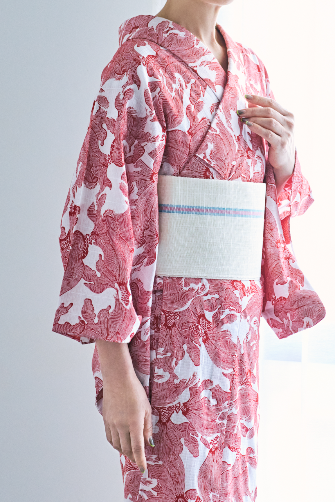 七野 白(雁和) : 半巾帯 |西陣織| 本麻 七野 白(雁和) : 半巾帯 |西陣織| 本麻