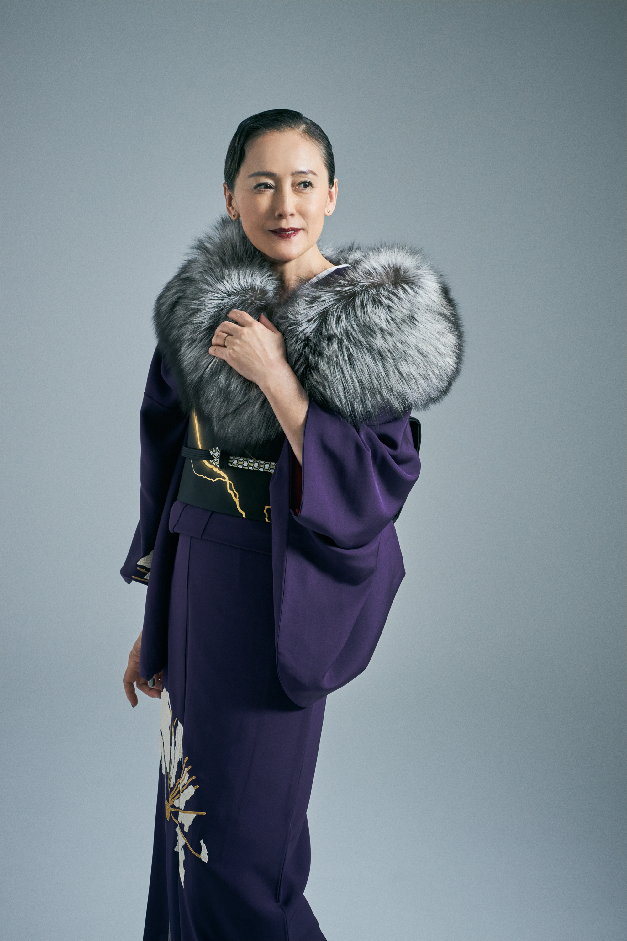 着物|訪問着|破れ扇 紫|誉田屋源兵衛×KAPUKI|正絹|袷