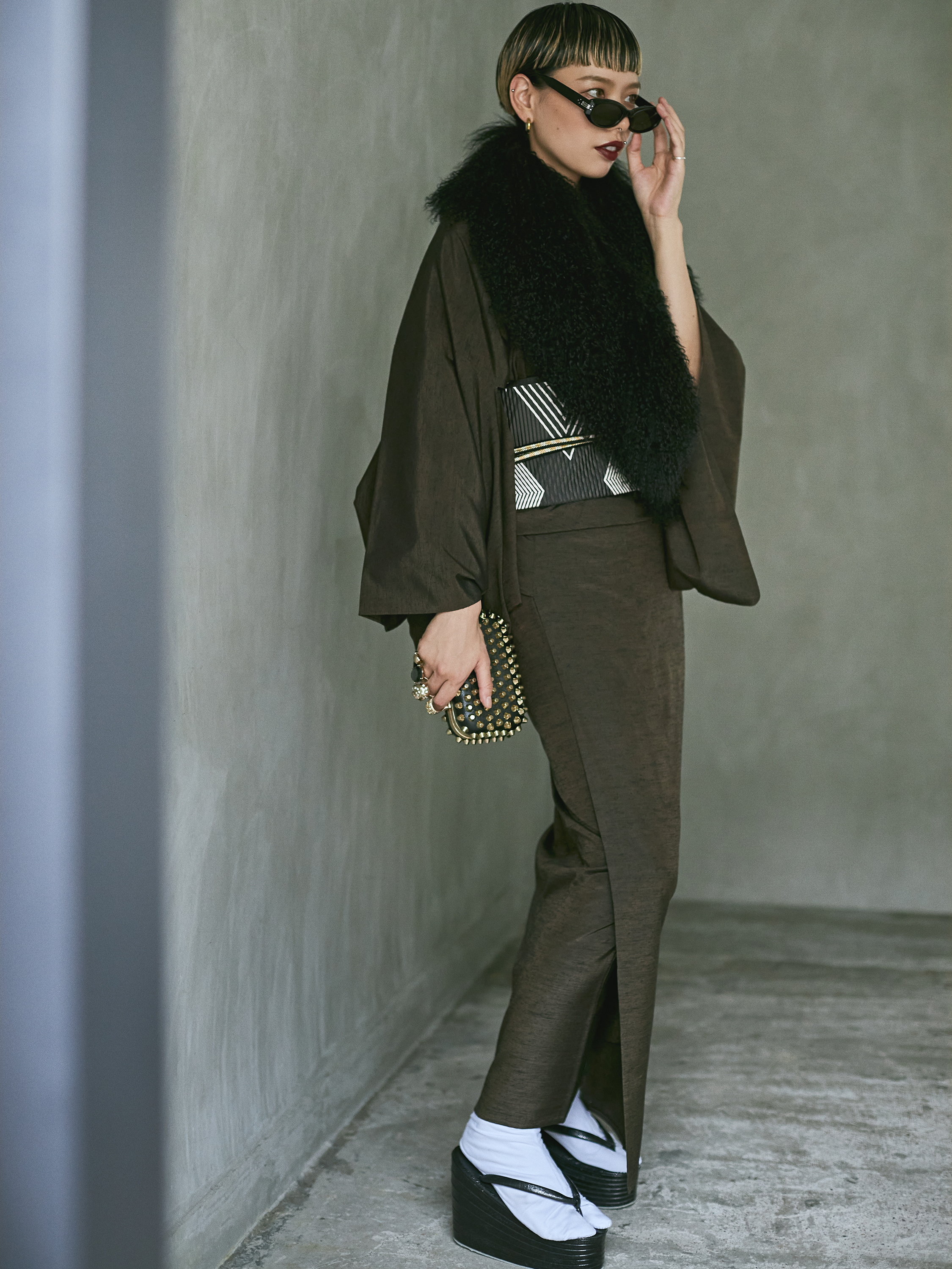 着物|樹養紬|響 ブラウン|米沢織|正絹|単衣|袷