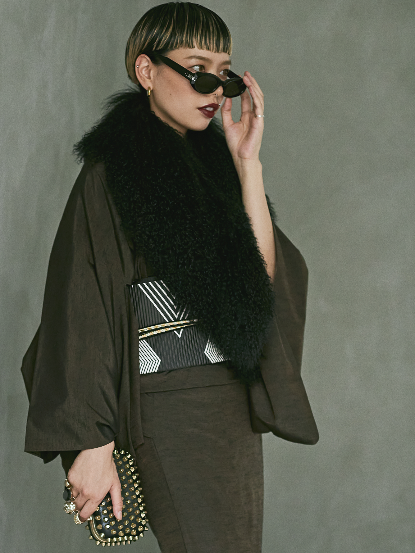 Mongolian Lamb (burself): Real Fur Shawl