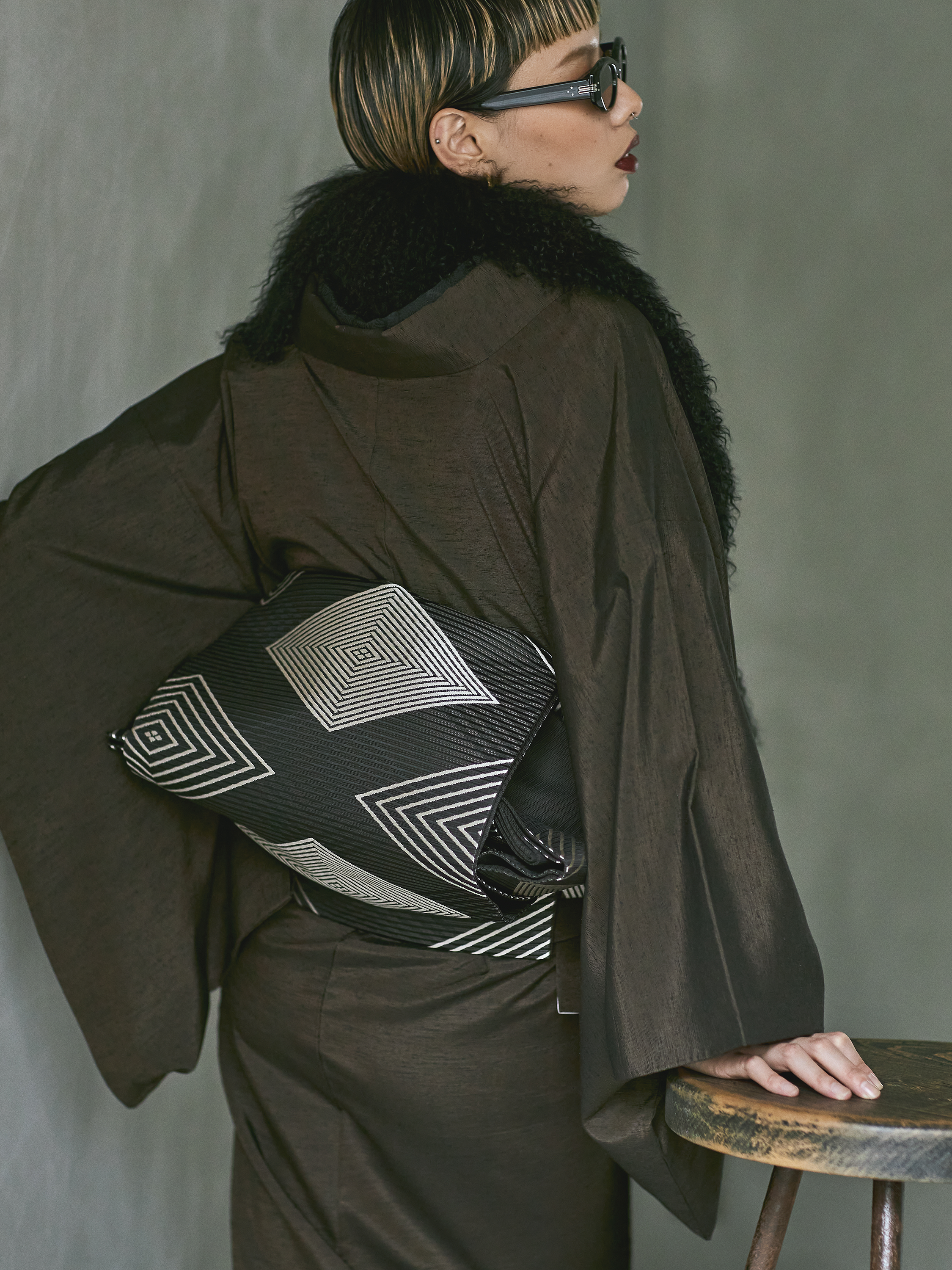 Hibiki Brown: Juyo Tsumugi | Yonezawa Ori | Pure Silk | Single Clothes | Uki