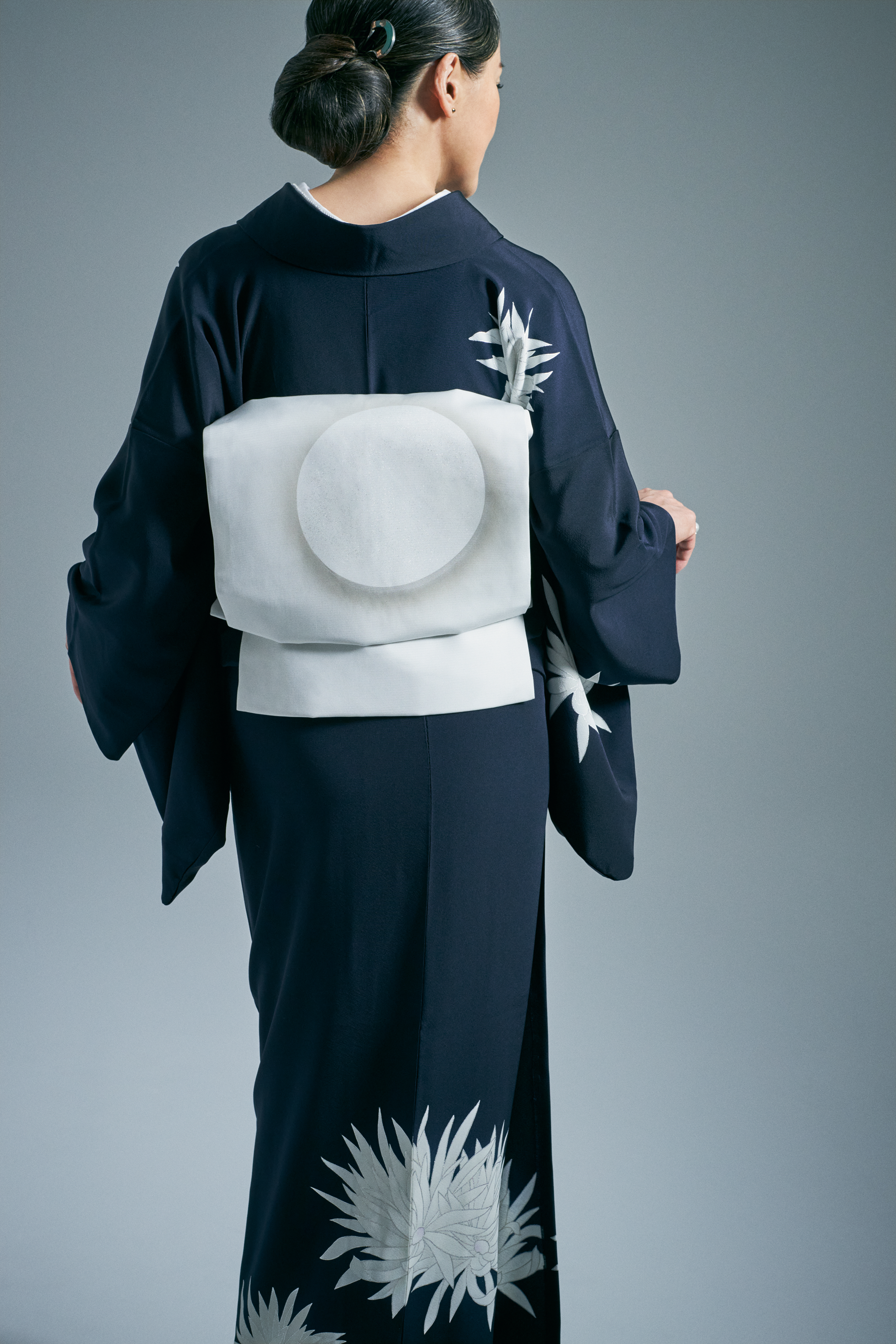 Moon Ring White (Seike): Nagoya Obi | 9 Sun (Ready-made, guarded)