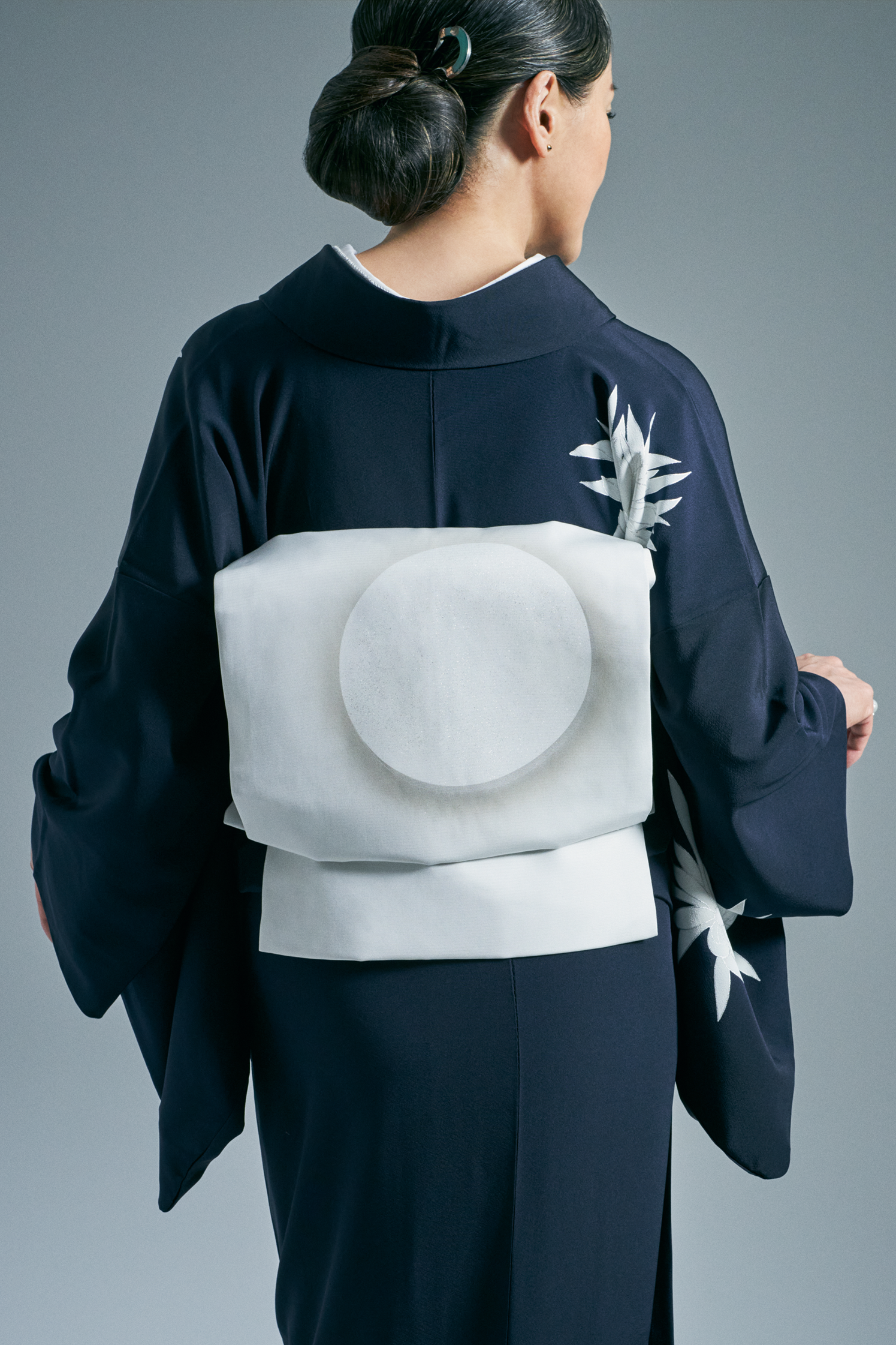 Moon Ring White (Seike): Nagoya Obi | 9 Sun (Ready-made, guarded)