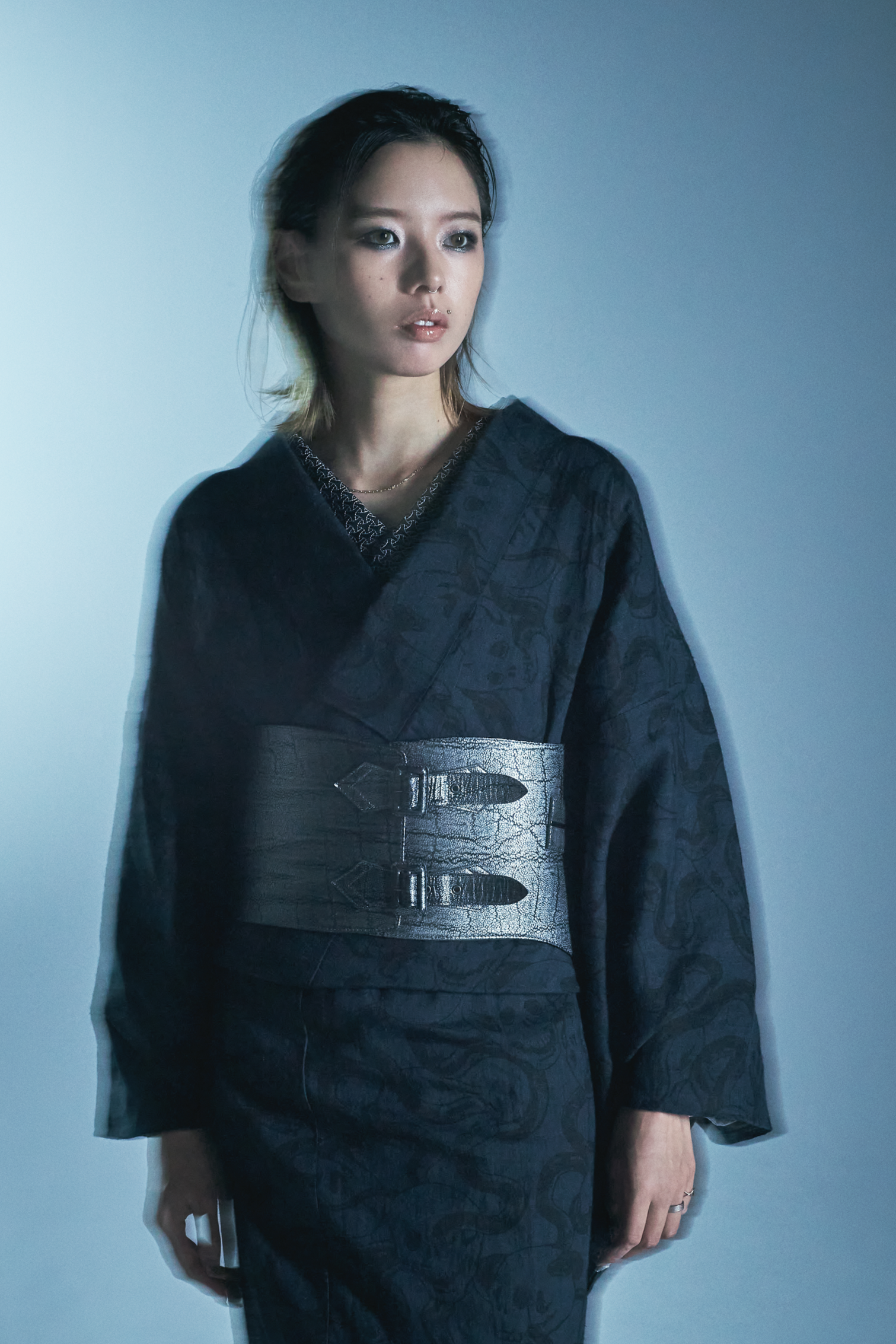 帯ベルト|象 シルバー Lサイズ+3cm|KAPUKI|レザー