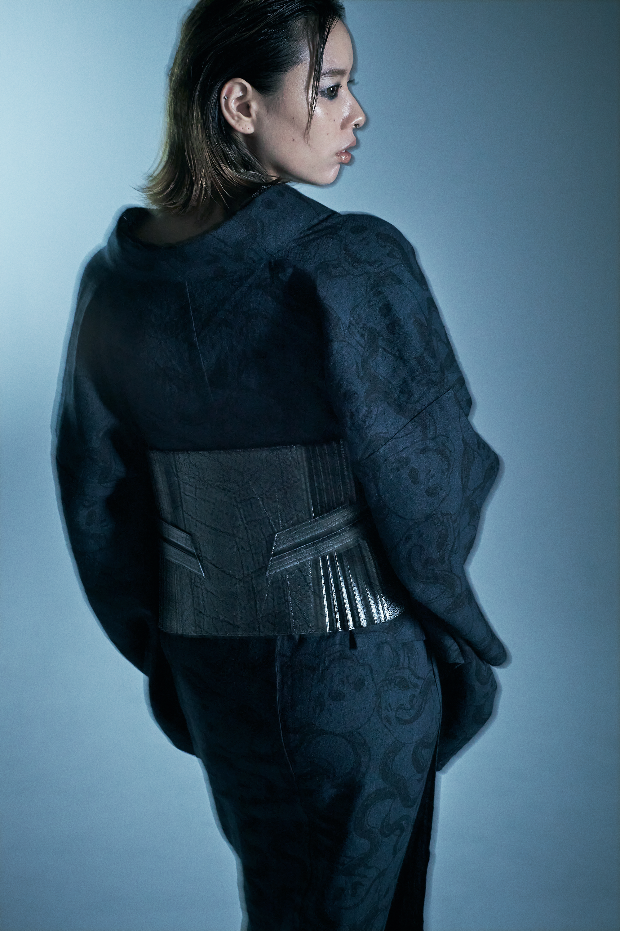 帯ベルト|象 シルバー Lサイズ+3cm|KAPUKI|レザー