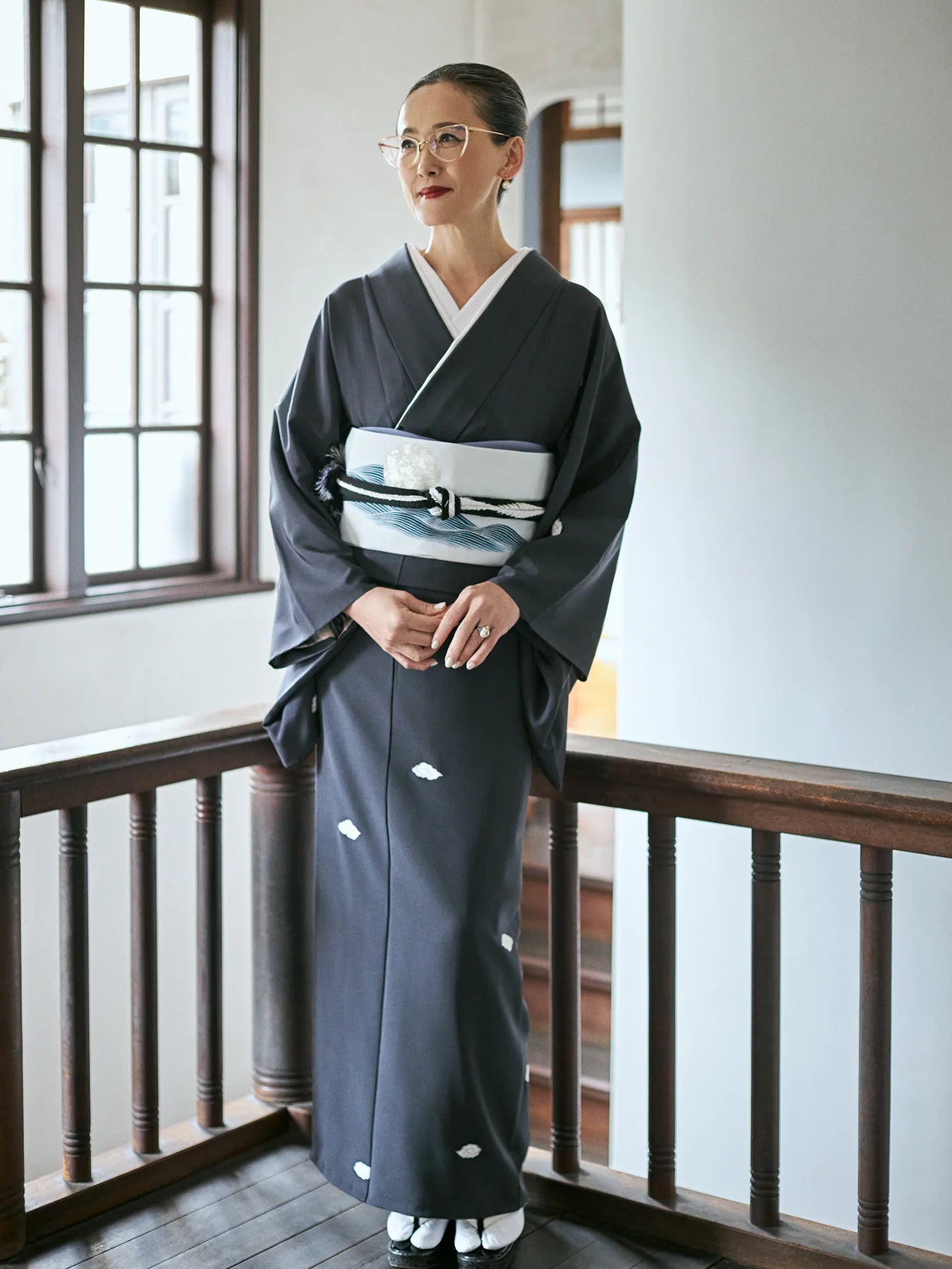 Yamato Braid Extra Thick Black and Silver (KAPUKI special order): Belt tie | Pure silk