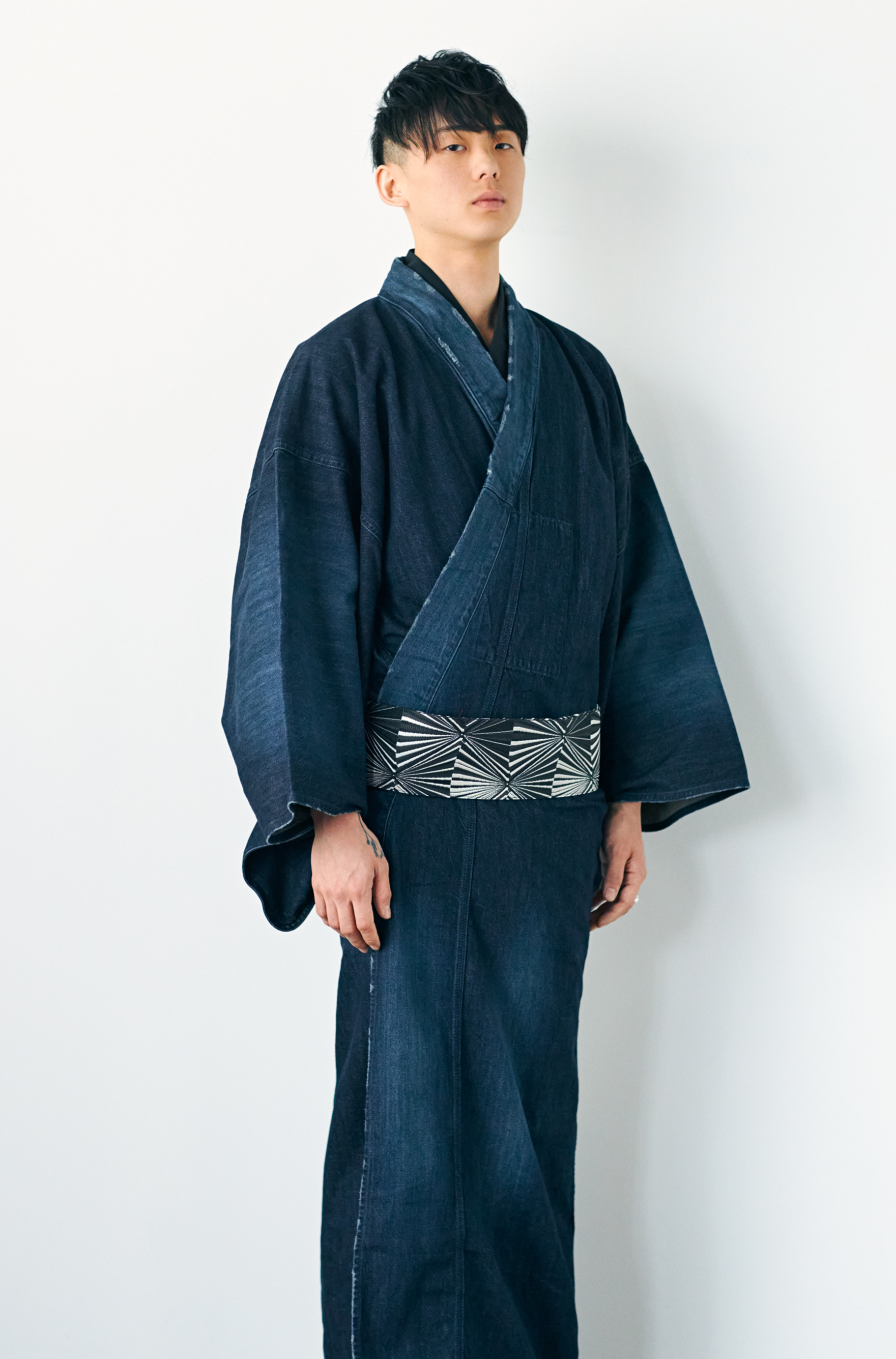 1YR Men's (KAPUKI Original): Denim Kimono