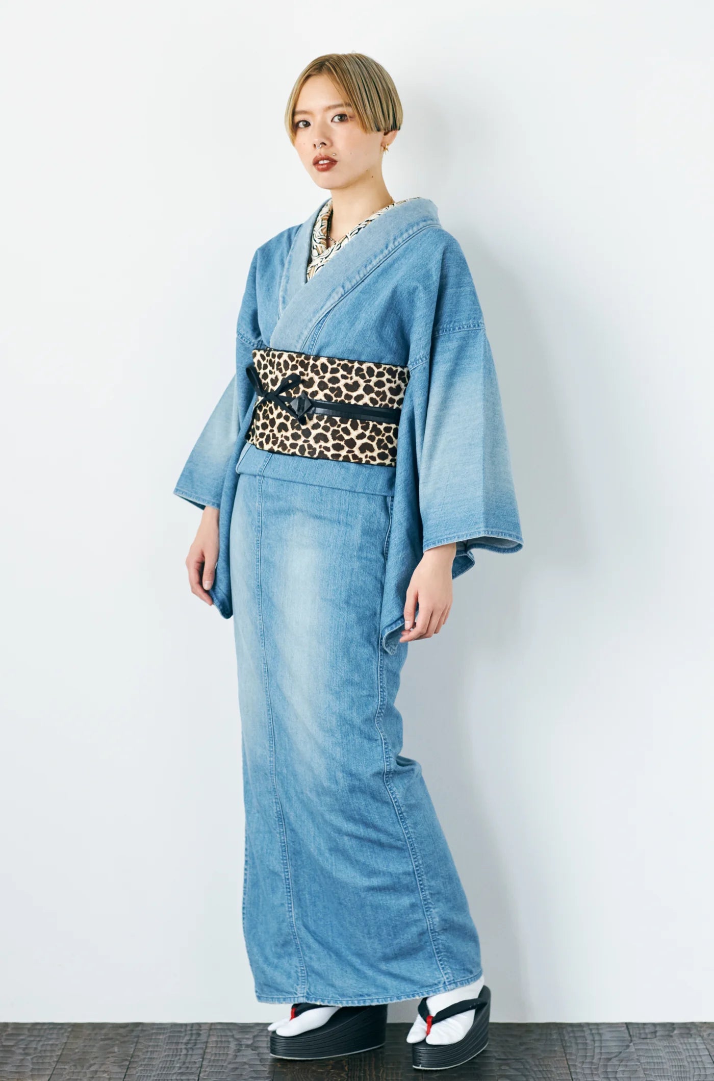 帯ベルト|ハラコ ジラフ 裏/紐 紫|プラス10cm|KAPUKI