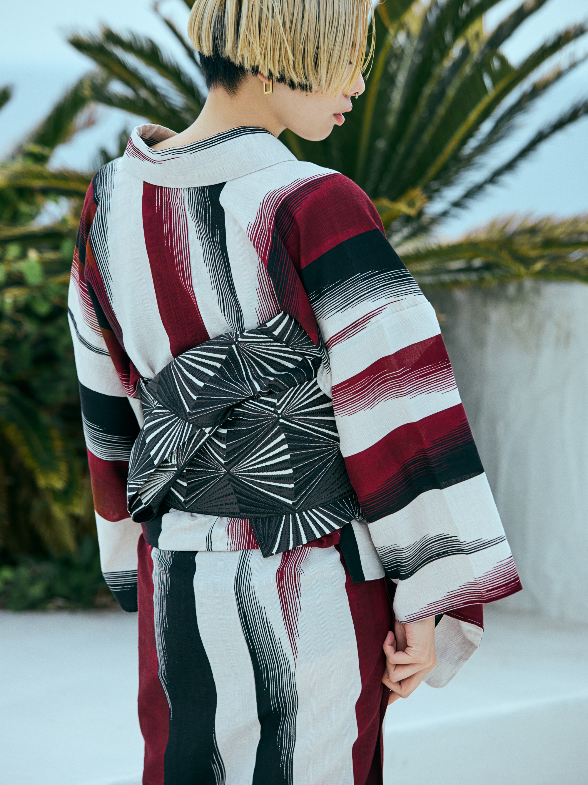 Diamond (KAPUKI original): Half-width obi | Hakata weave | Pure silk *Sales will end once sold out