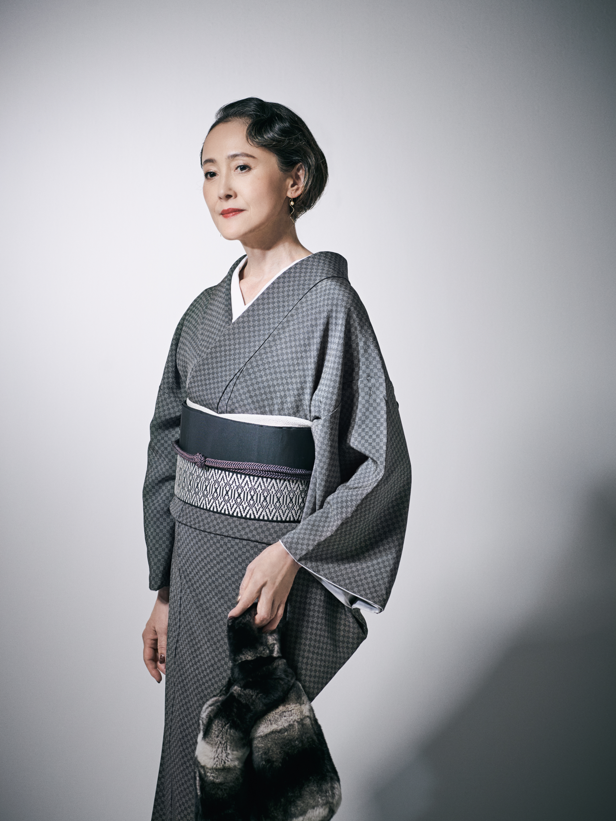 Edo Komon "Suriichimatsu" (Ishizuka Dyeing): Suri-bori (carved) | Pure silk | Lined