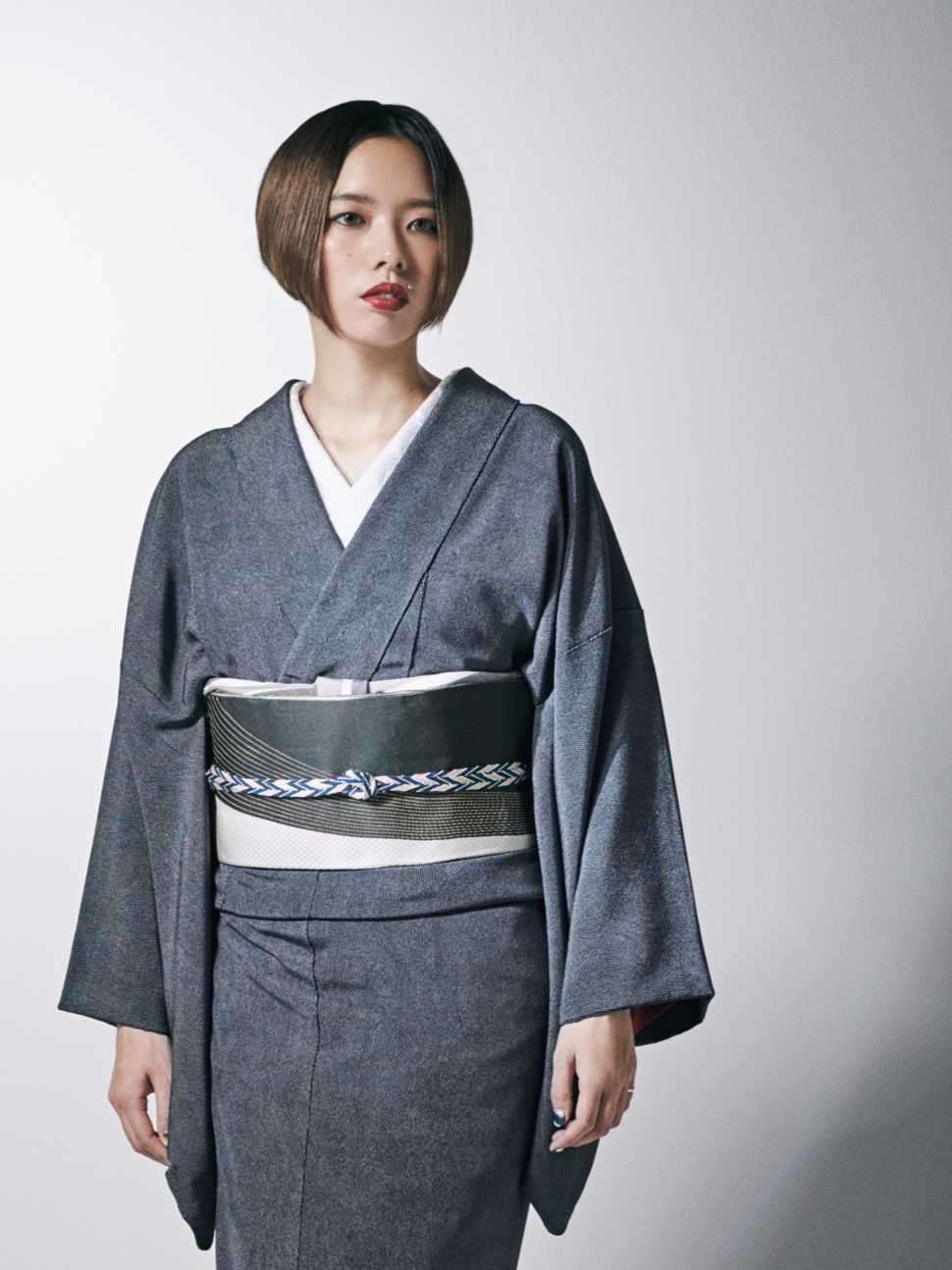 Diagonal stripes (KAPUKI original): Obiage | Antique reproduction pattern