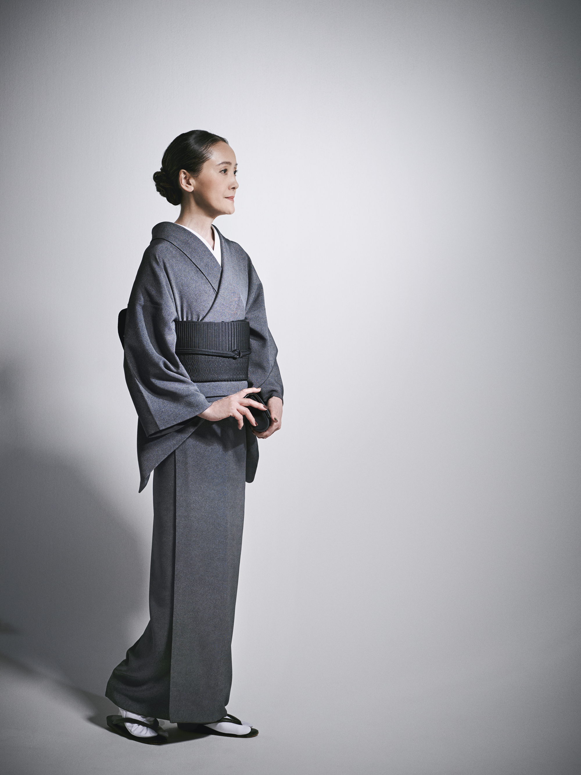 Matsuba-ori Black-Black (Nishimura Textiles): Nagoya Obi | Gauze 8-inch (tailoring fee included)