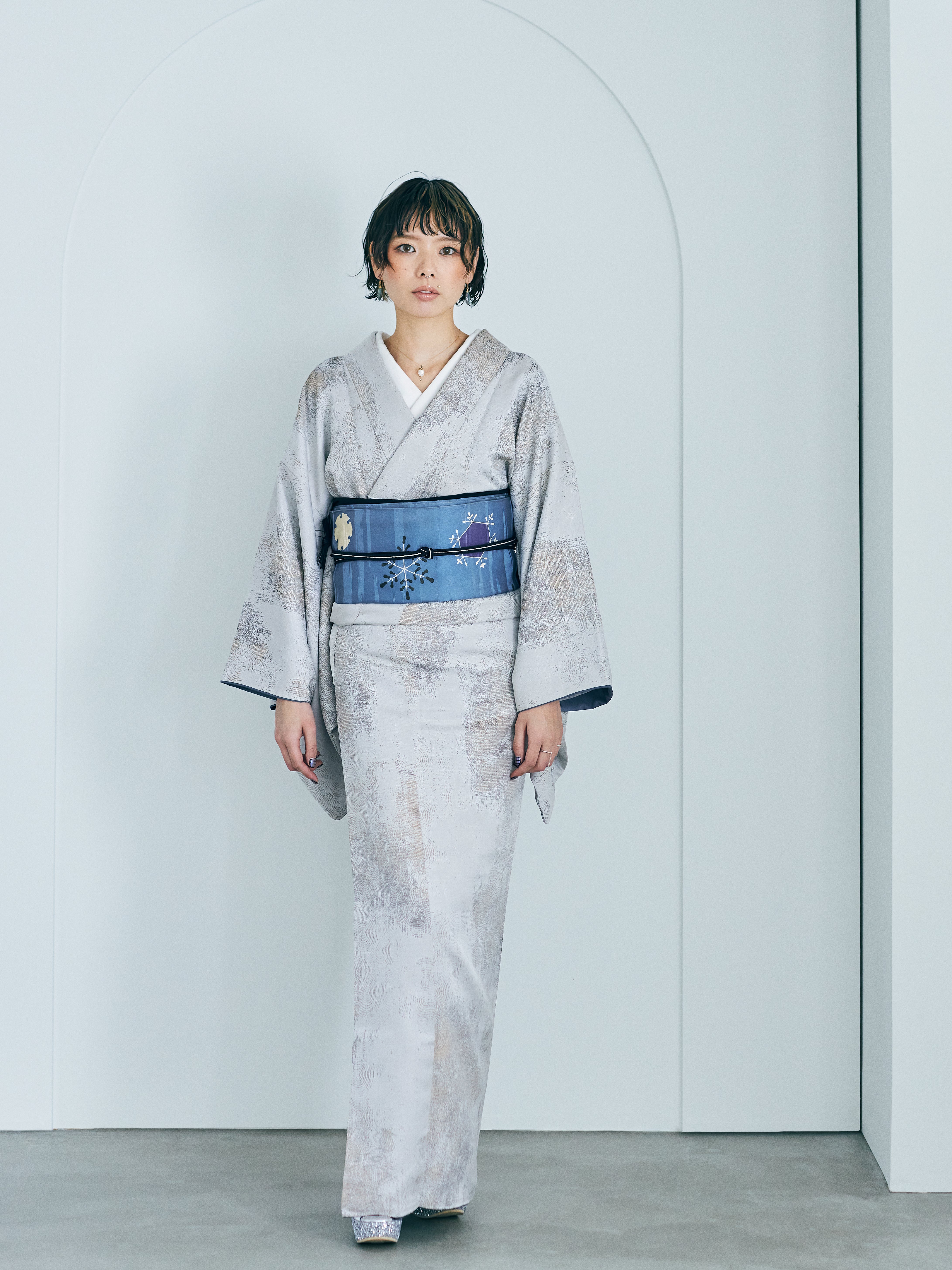雪華文 (KAPUKIオリジナル アンティーク復刻柄):京袋帯|袋帯|西陣織 |正絹(お仕立て代込み)