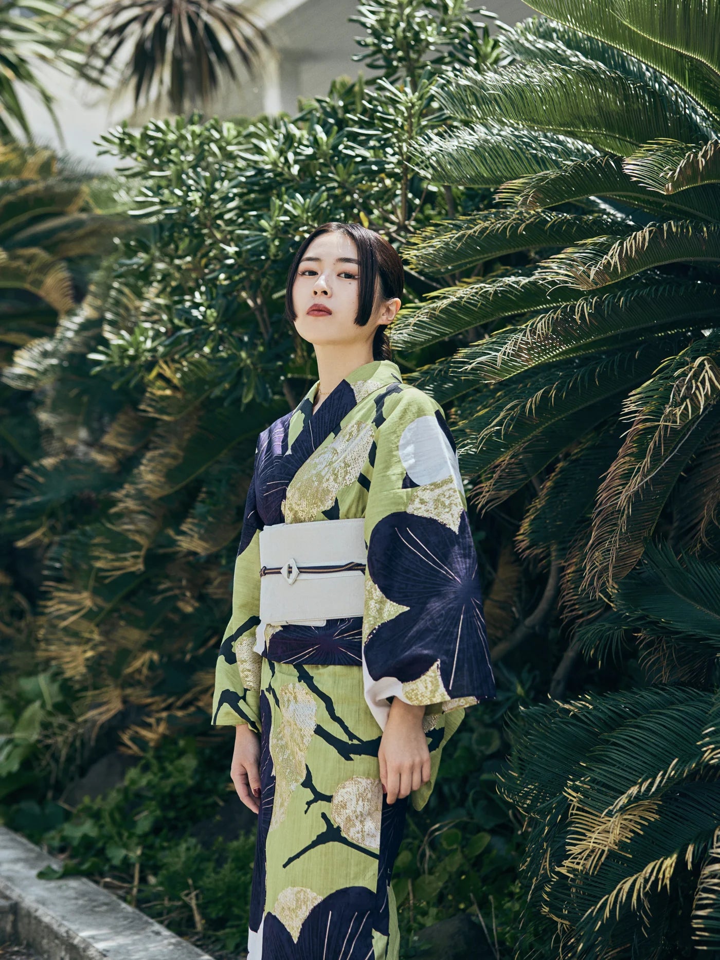 White banana: Obi belt | Nishijin weave | Pure silk