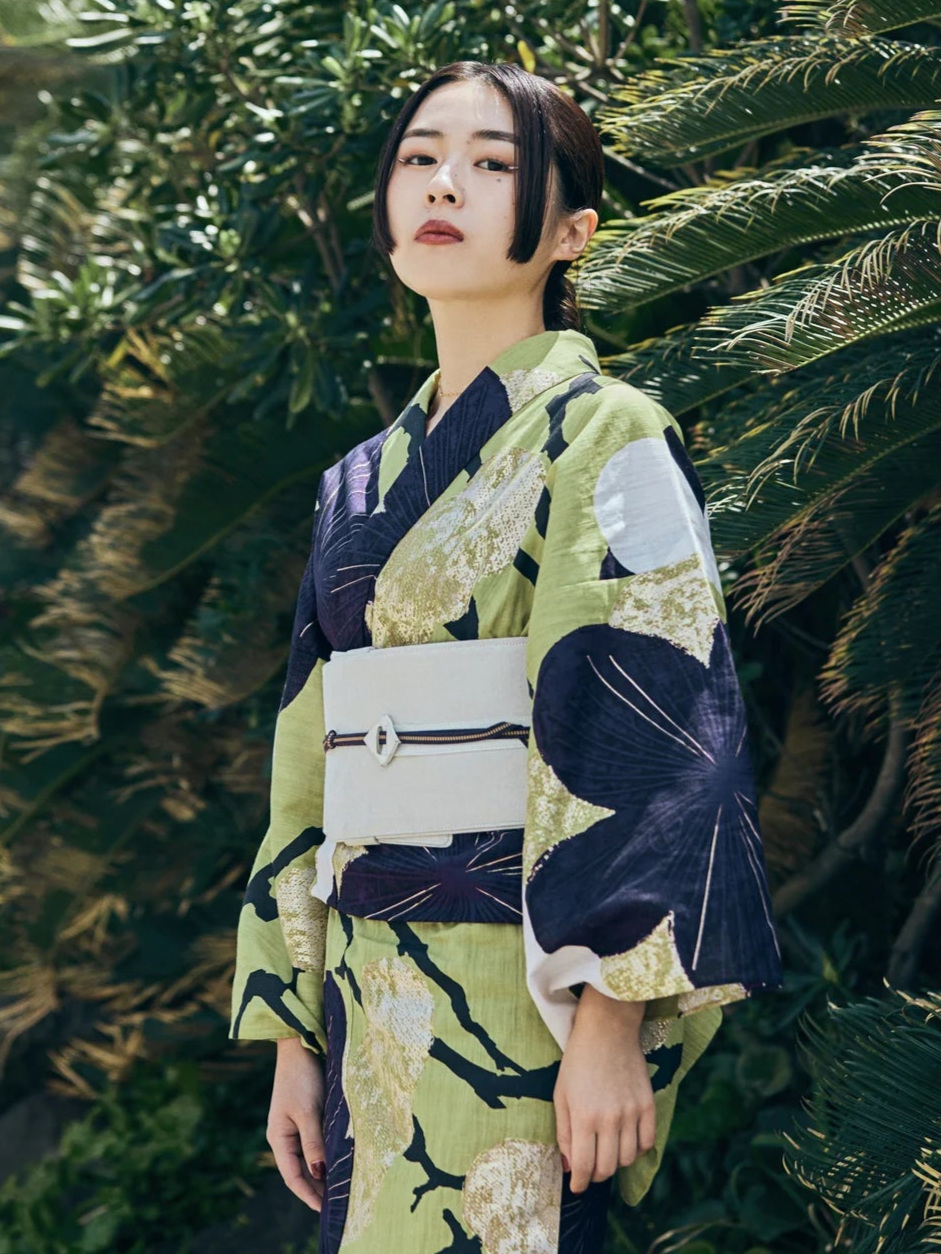 White banana: Obi belt | Nishijin weave | Pure silk