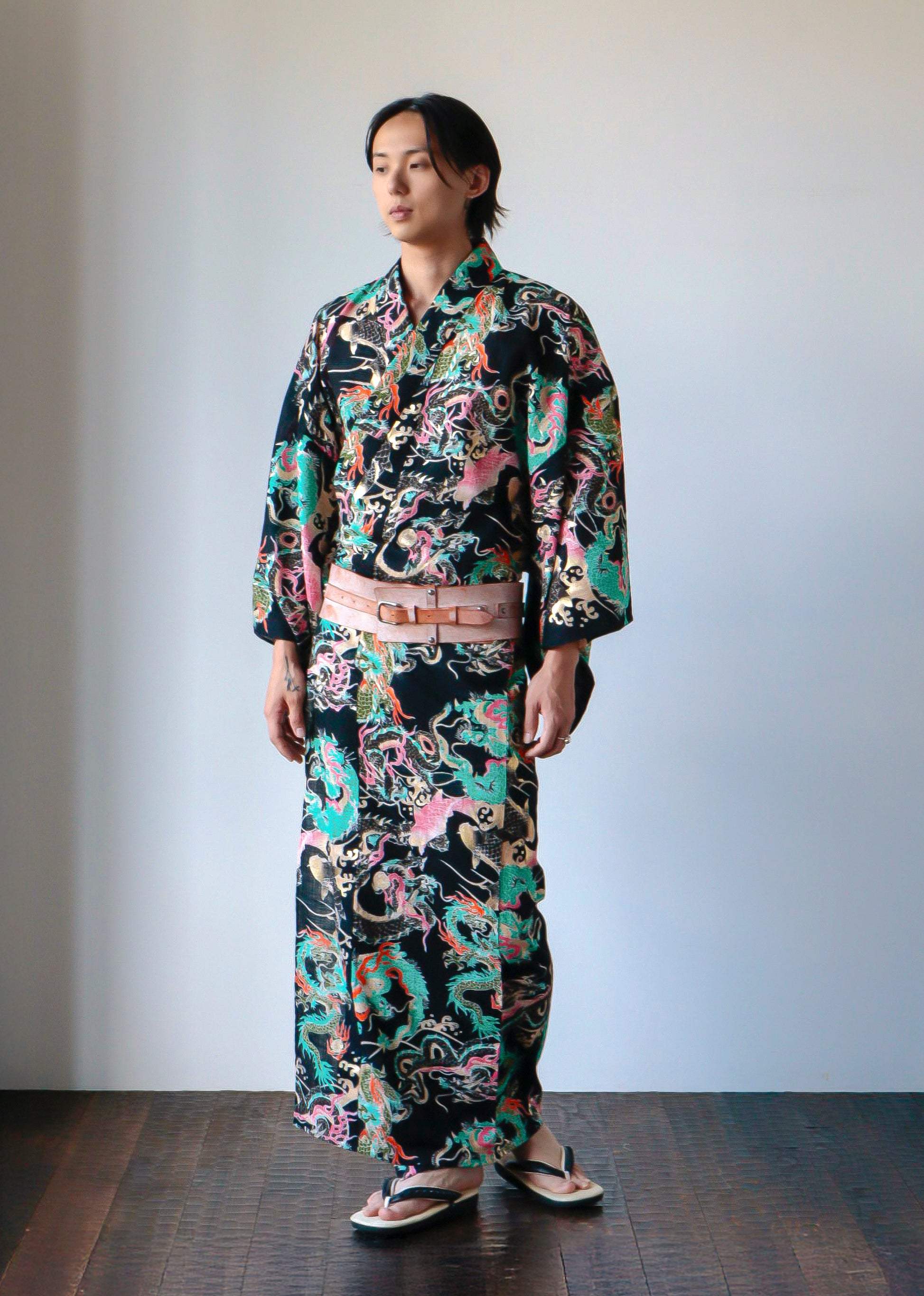 プレタ浴衣|メンズ|龍舞皇帝 黒|誉田屋源兵衛