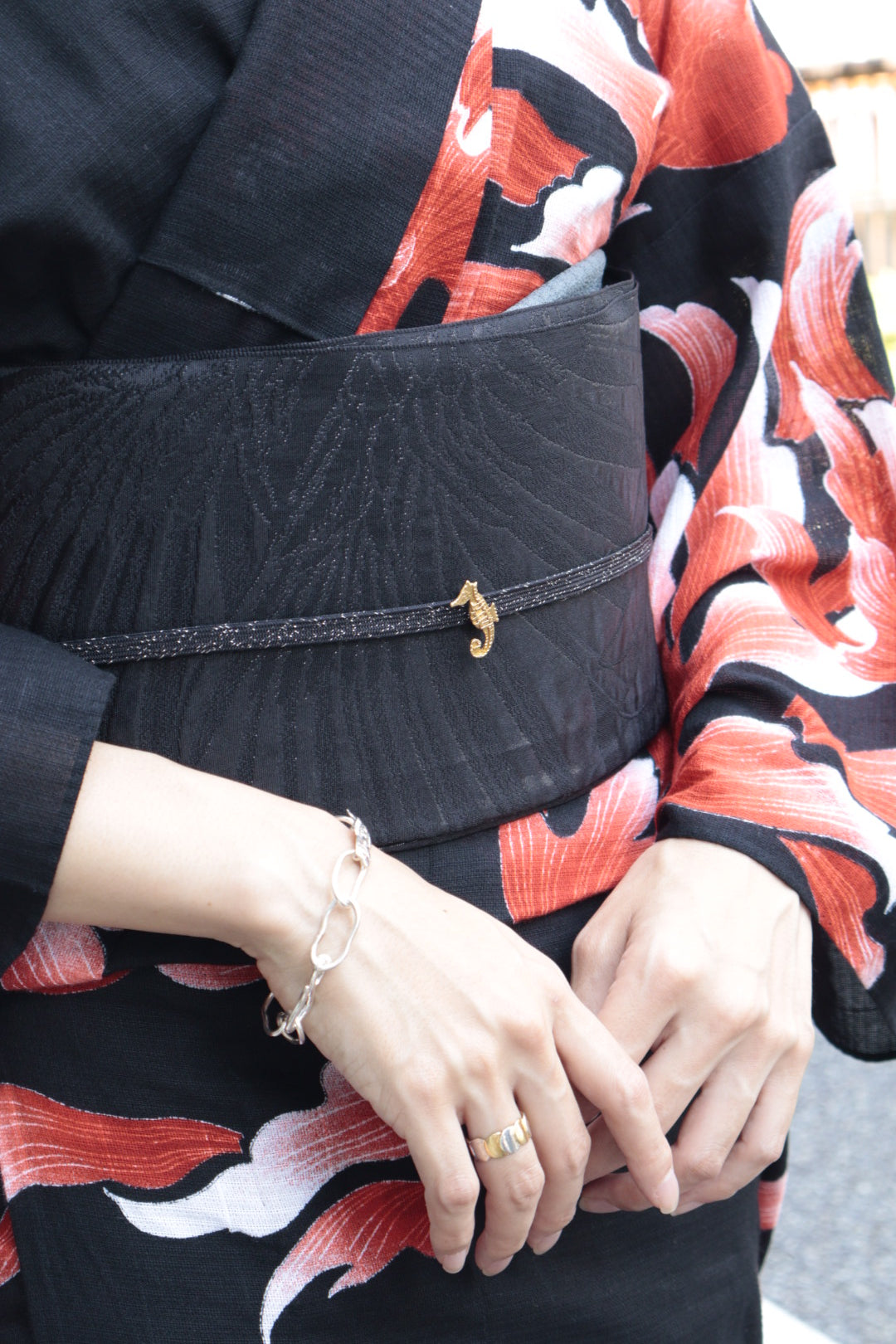 Seahorse (ecoRAL): Obi clasp