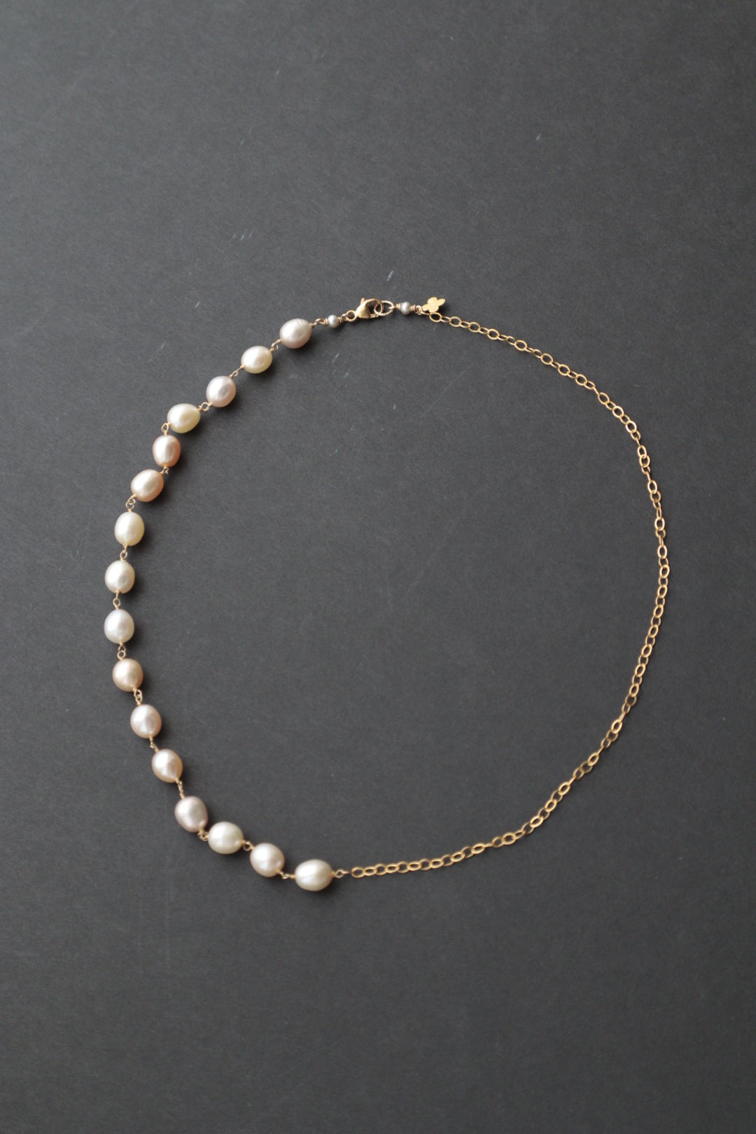 ネックレス|ハーフパールネックレス ポテトパール|ecoRAL