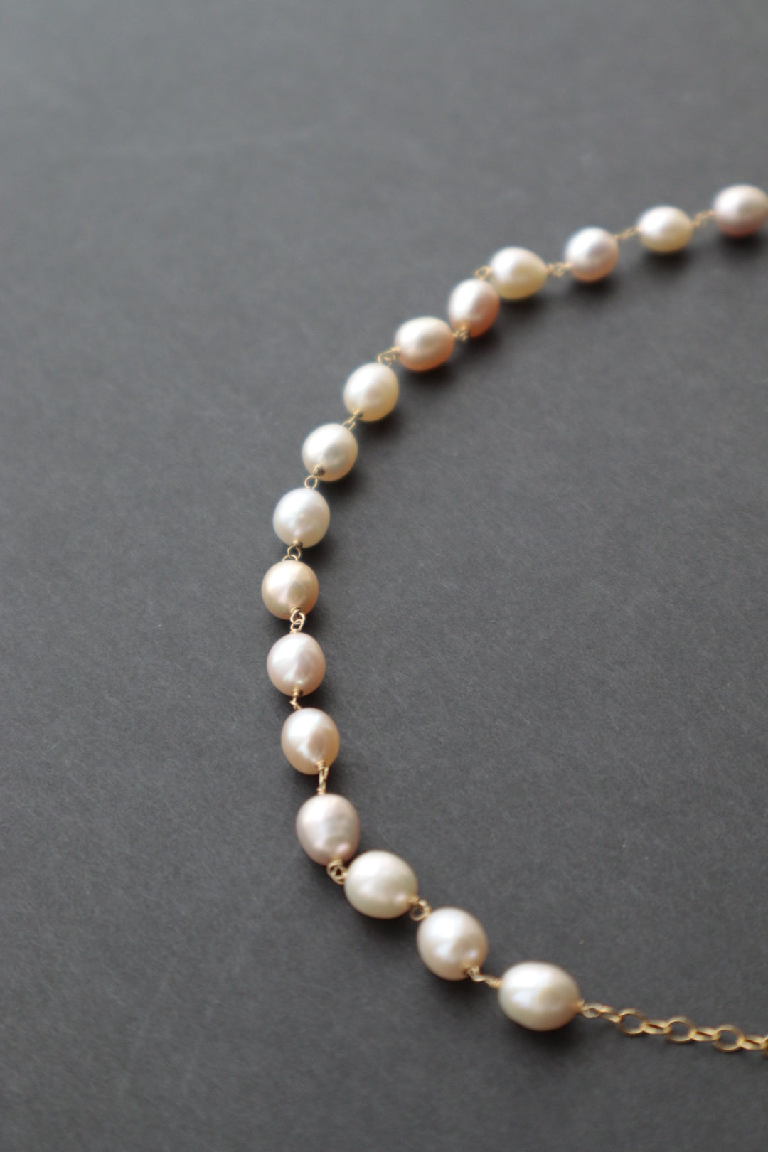 ネックレス|ハーフパールネックレス ポテトパール|ecoRAL