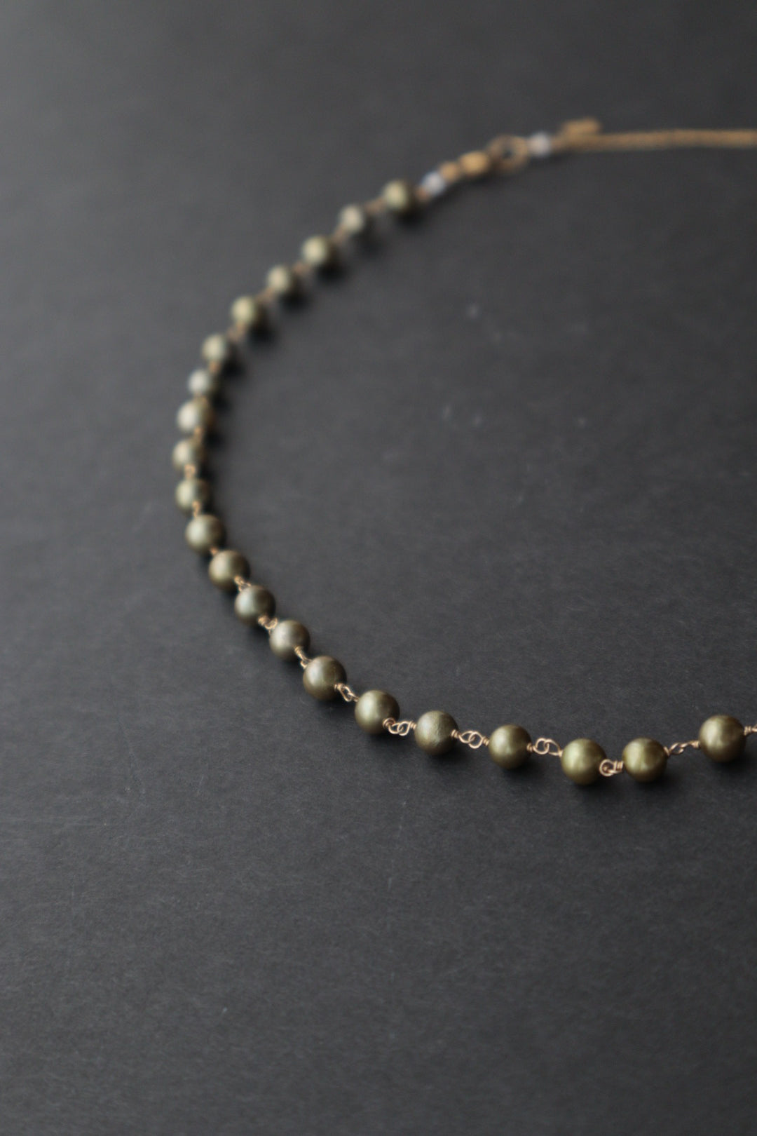 ネックレス|ハーフパールネックレス グリーンパール|ecoRAL