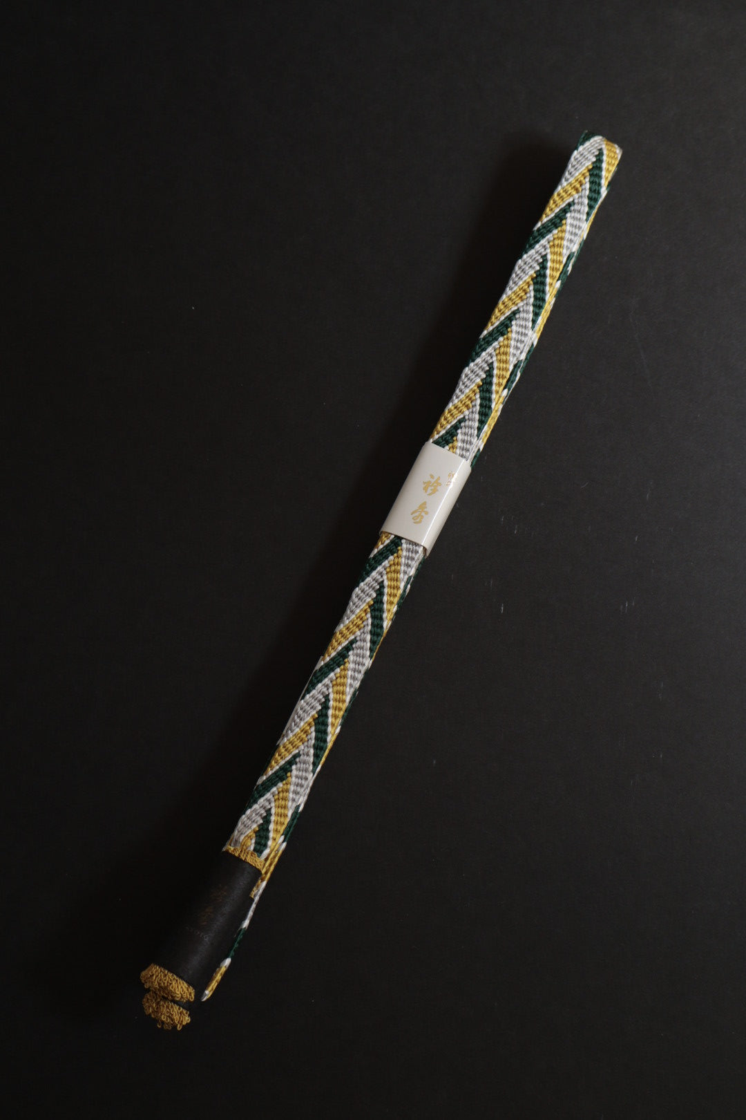 帯締め|笹浪 三色 乱れ矢羽根 黄色緑グレー|衿秀|正絹