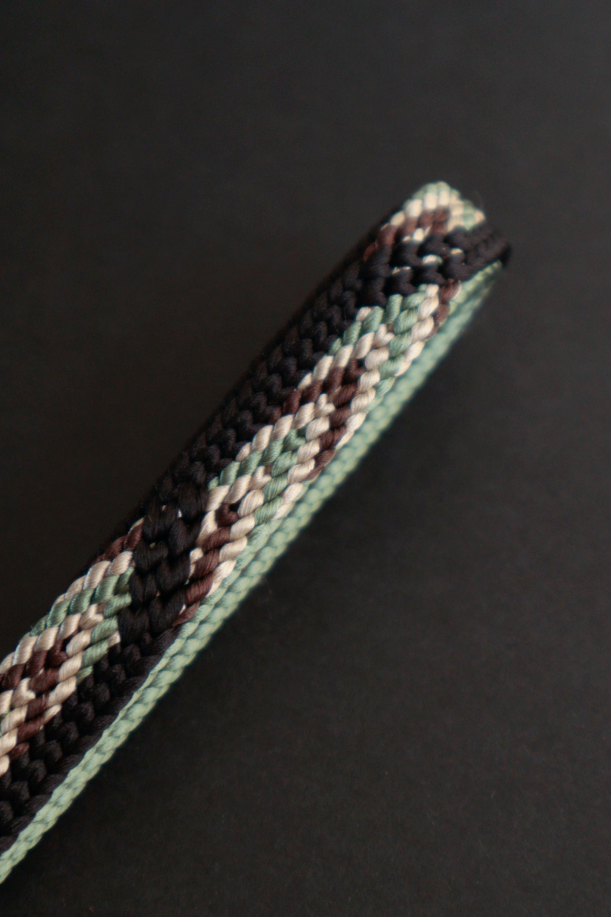 帯締め|綾竹24玉手先武田片矢羽根 黒茶緑ベージュ|和小物さくら|帯締め