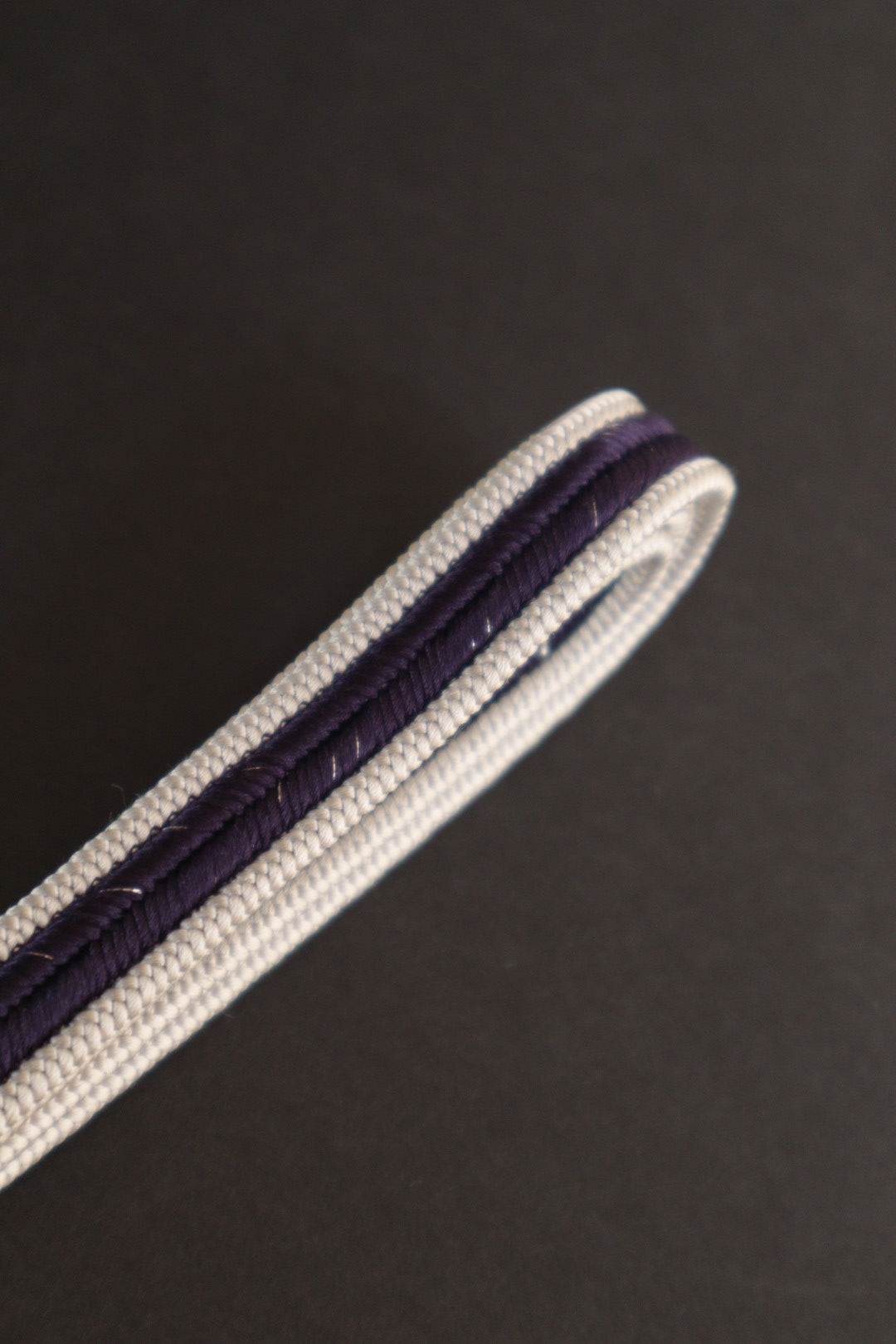 Yamatome Silver Scattered Ear Horn Cedar Purple/Wisteria (Watari): Obi-jime