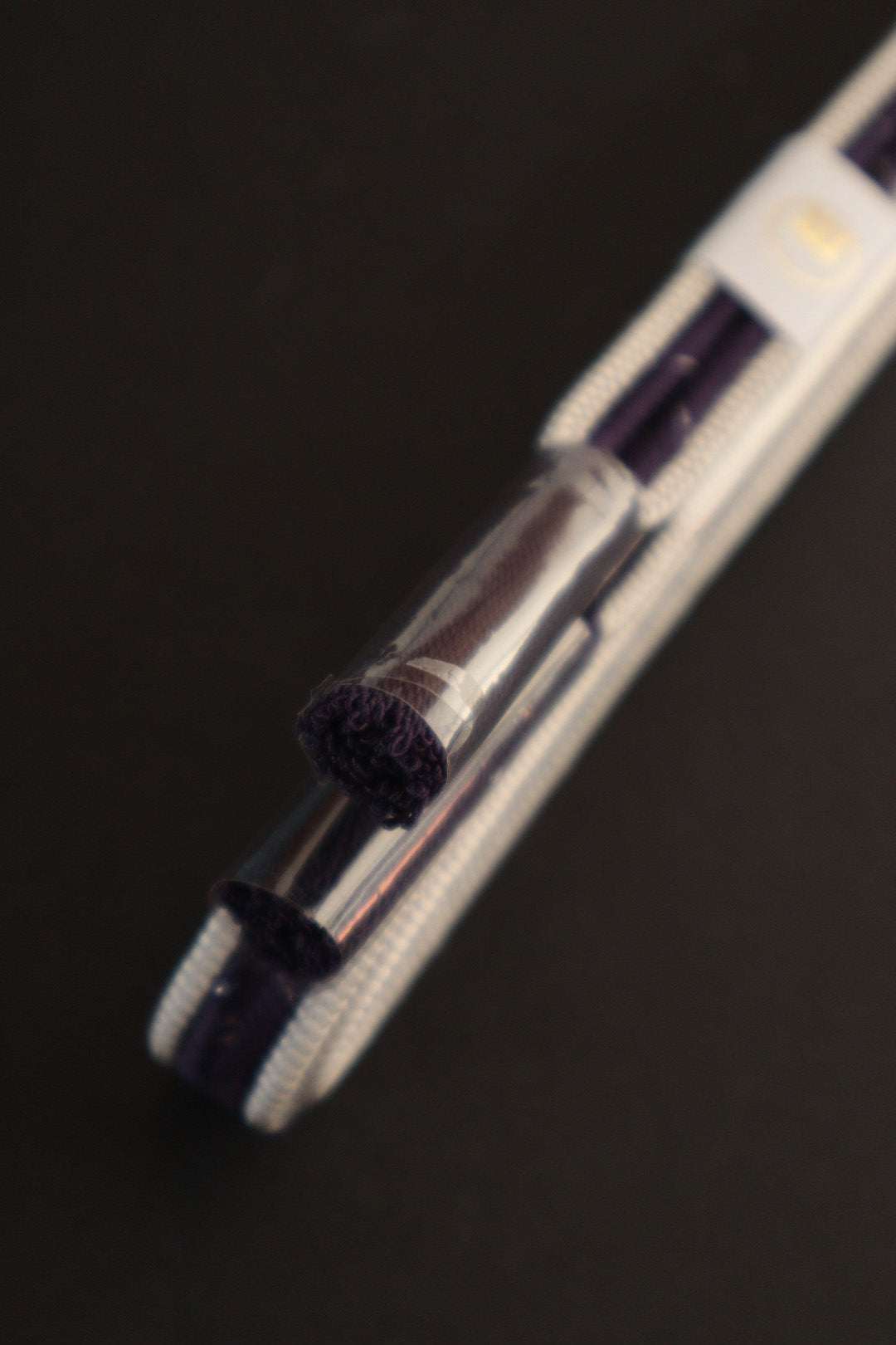 Yamatome Silver Scattered Ear Horn Cedar Purple/Wisteria (Watari): Obi-jime