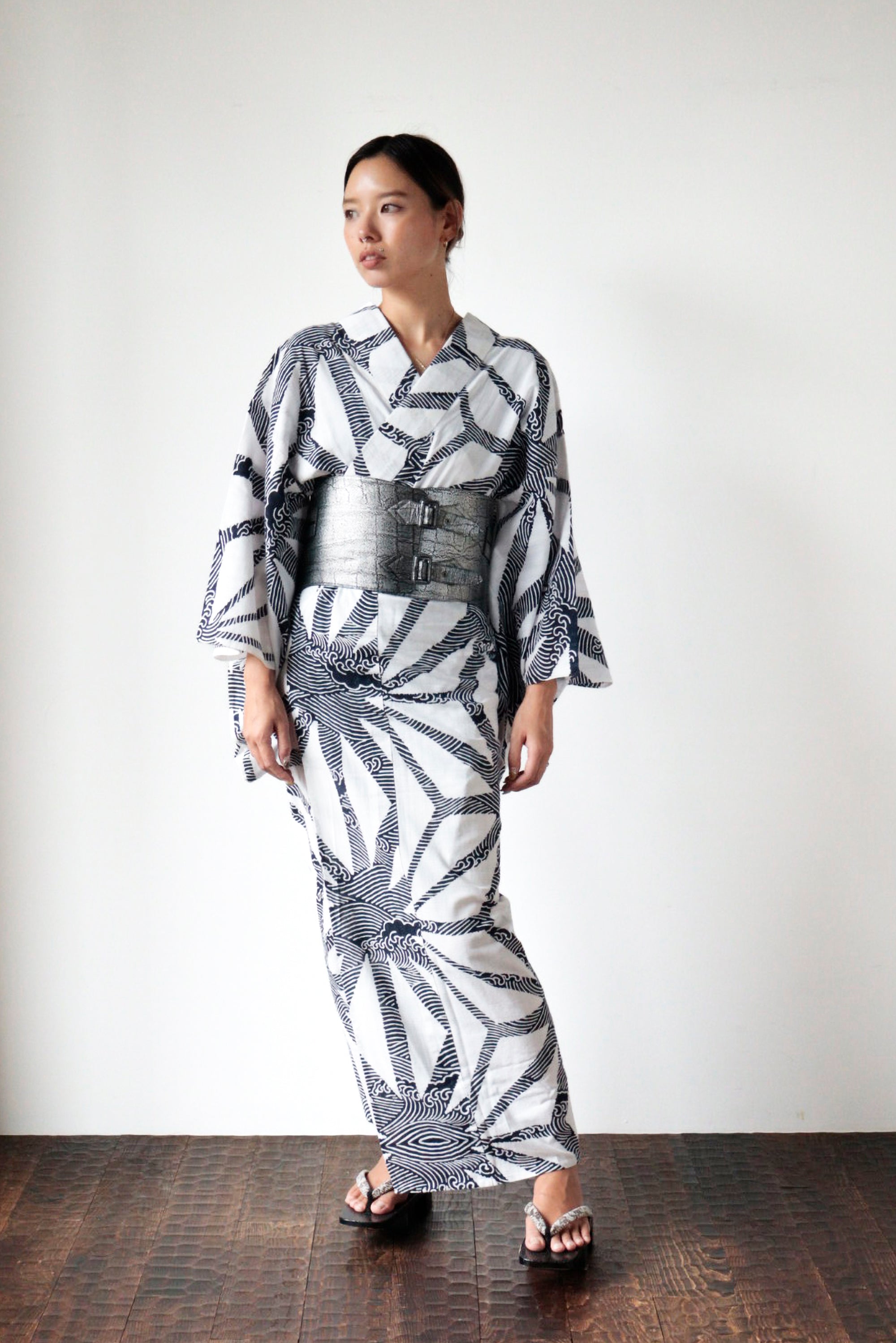 Yukata "Manami Navy" KAPUKI original