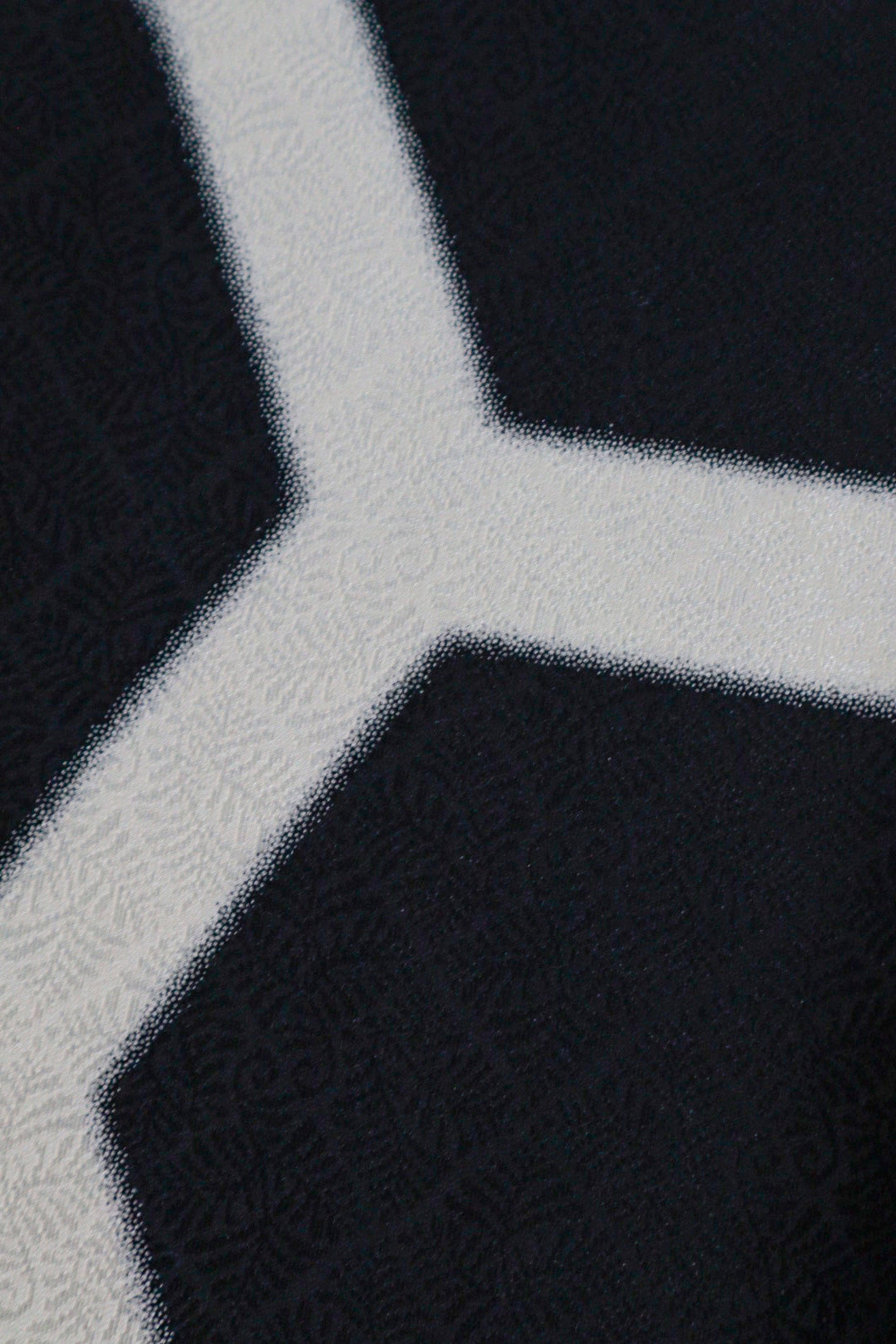 Obiage (sash) with a large turtle shell pattern, black