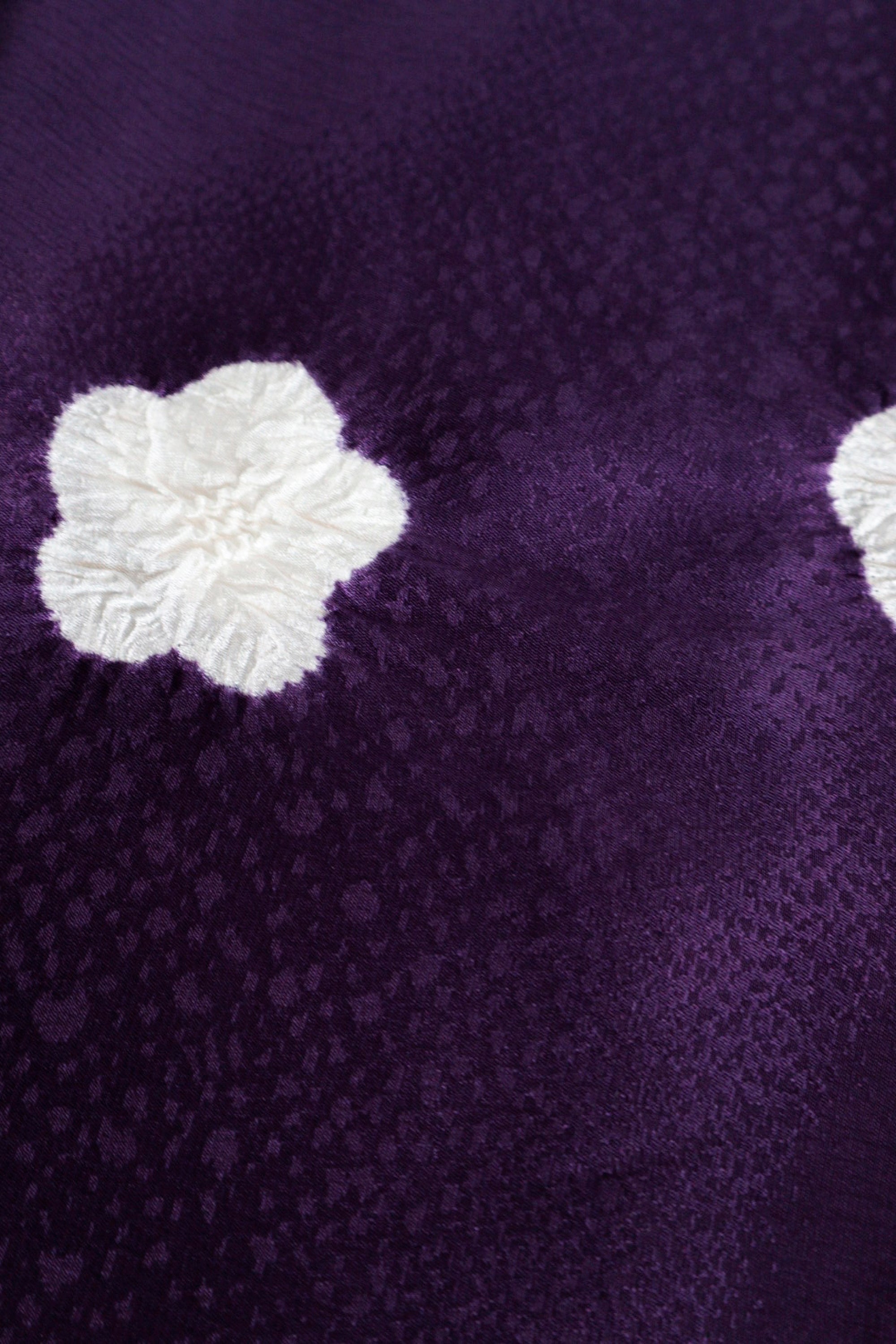 Obiage (sash) with hail pattern and rings, purple, Erihide