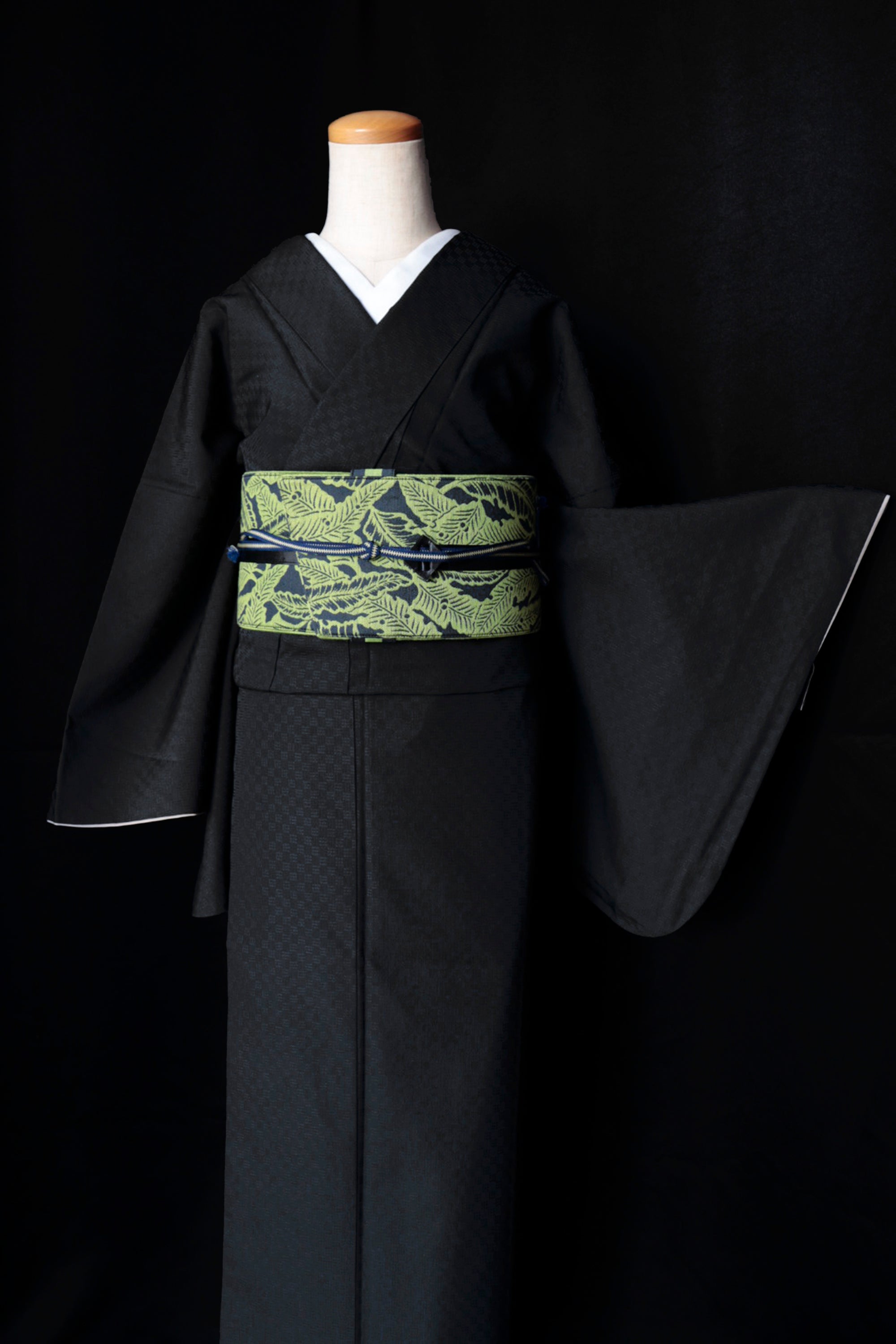 着物|お召し 市松|袷|セカンドハンド