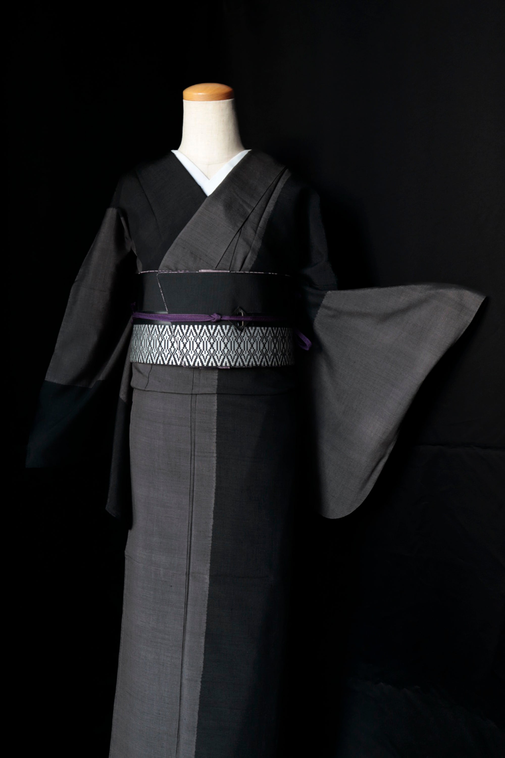 着物|紬|河合由郎|単衣|セカンドハンド