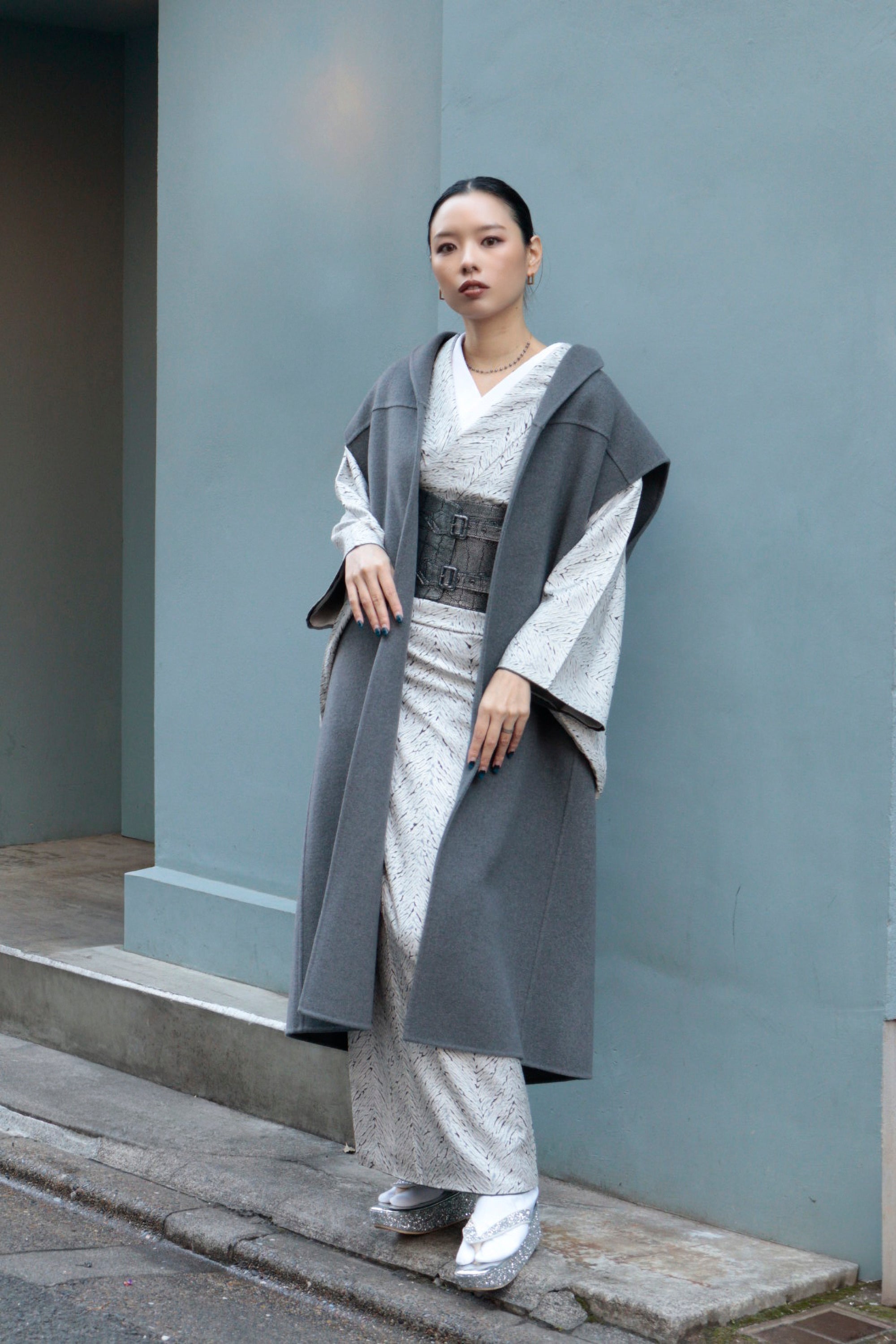 ジレ|GILET DENEUVE|グレー|MIMA