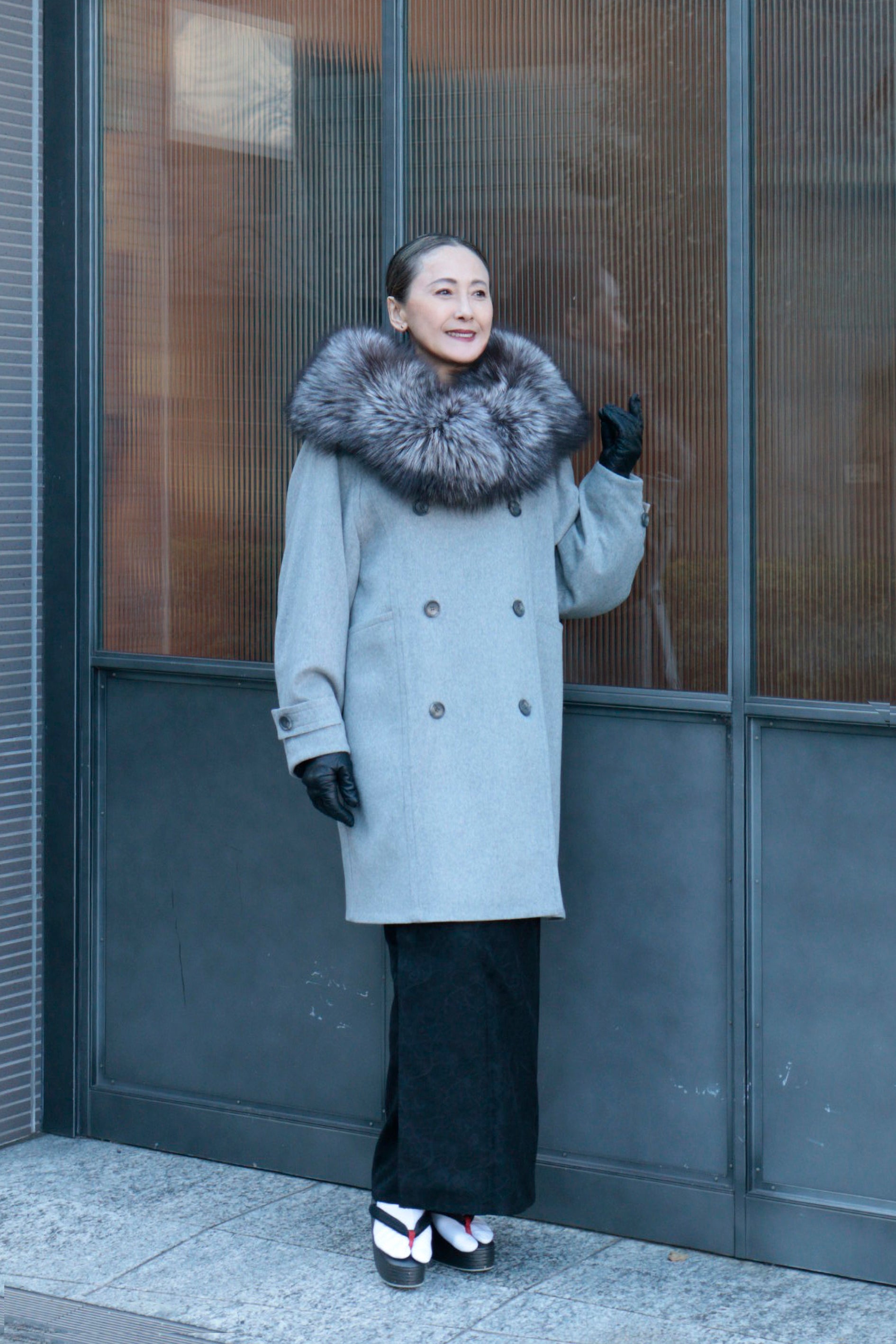 【受注生産】コート|duo coat|pale gray|KOTOWA