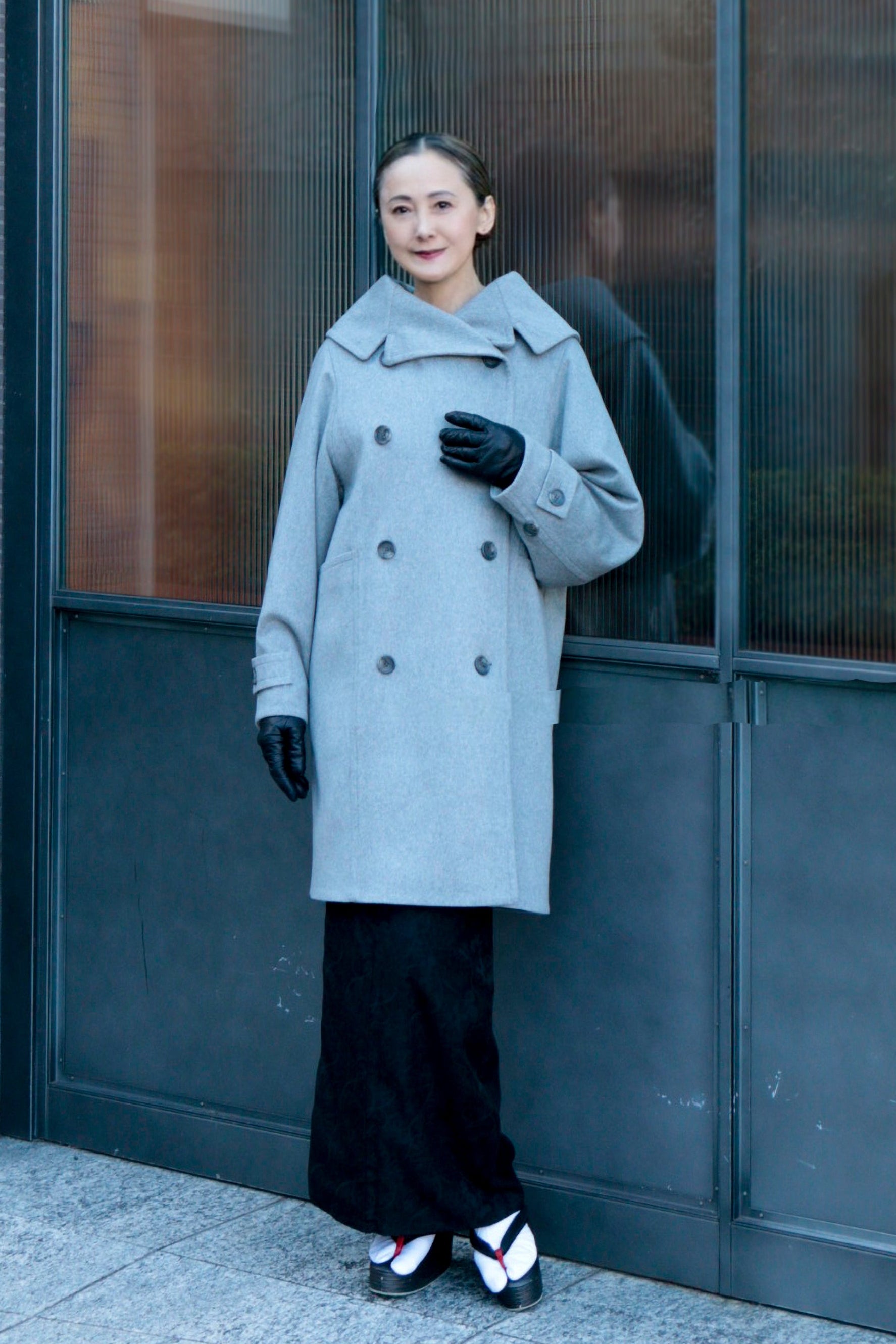 【受注生産】コート|duo coat|pale gray|KOTOWA