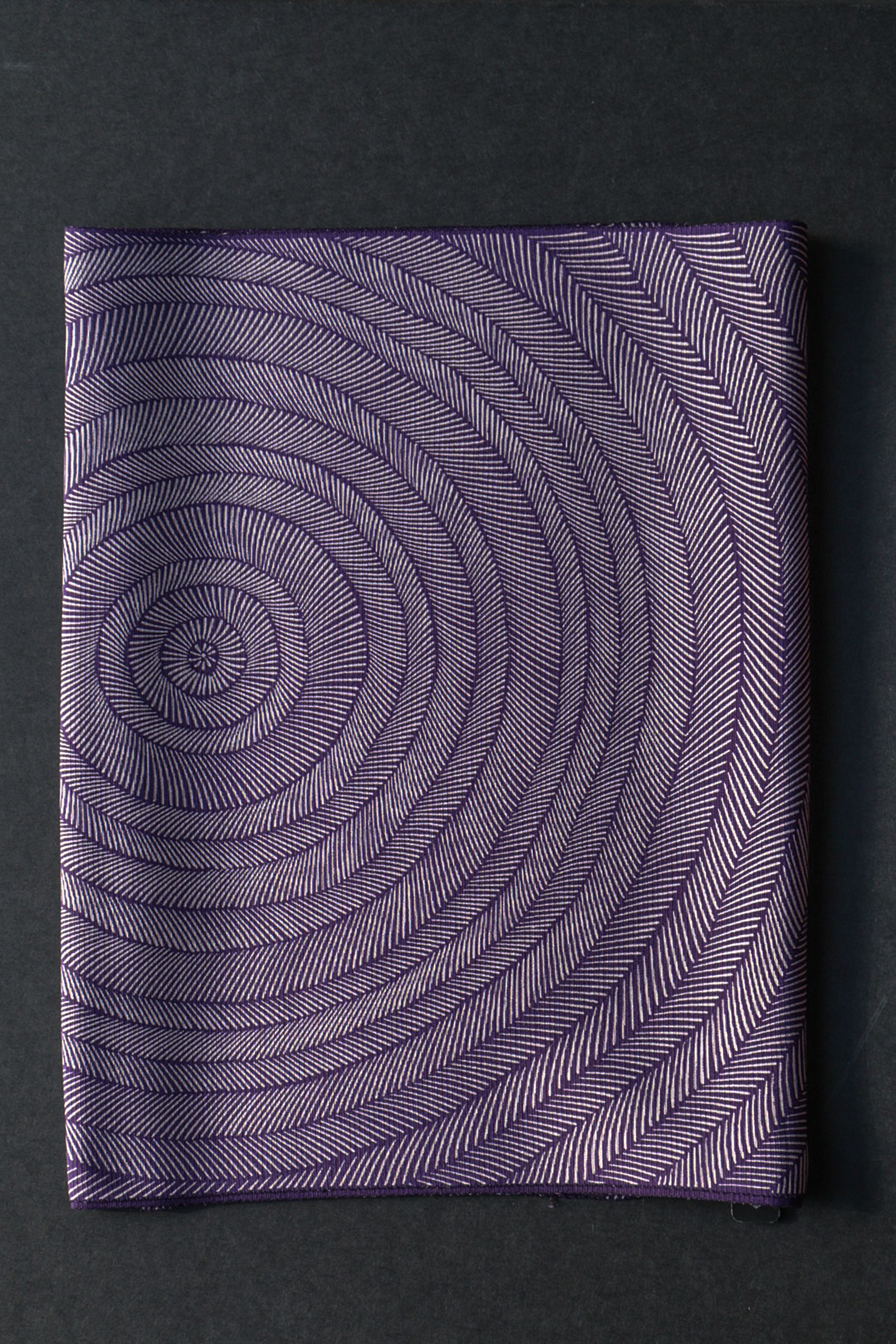 帯揚げ|渦巻き 紫×白|和小物さくら|正絹