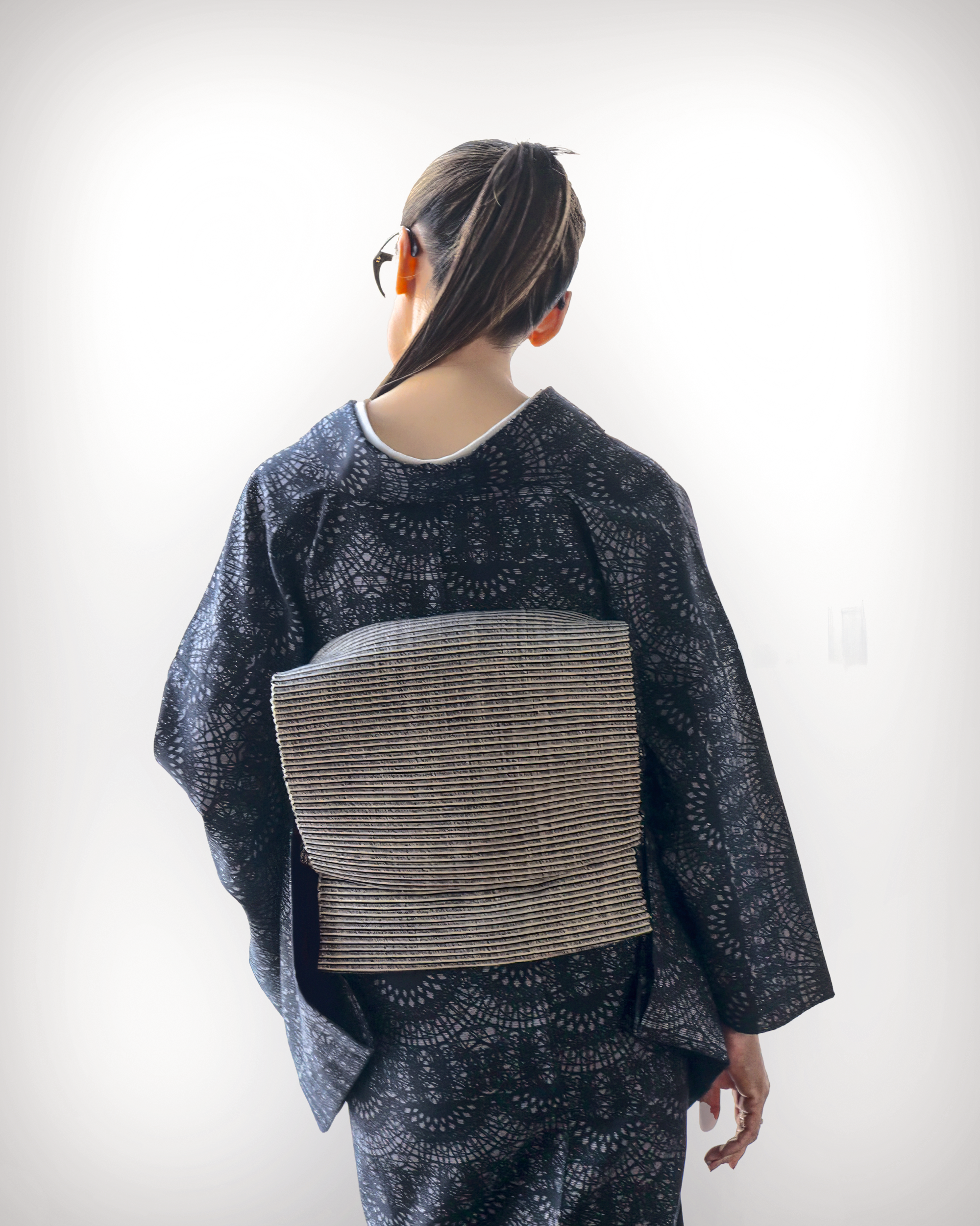 名古屋帯|結城紬|ボーダー|龍田屋|セカンドハンド