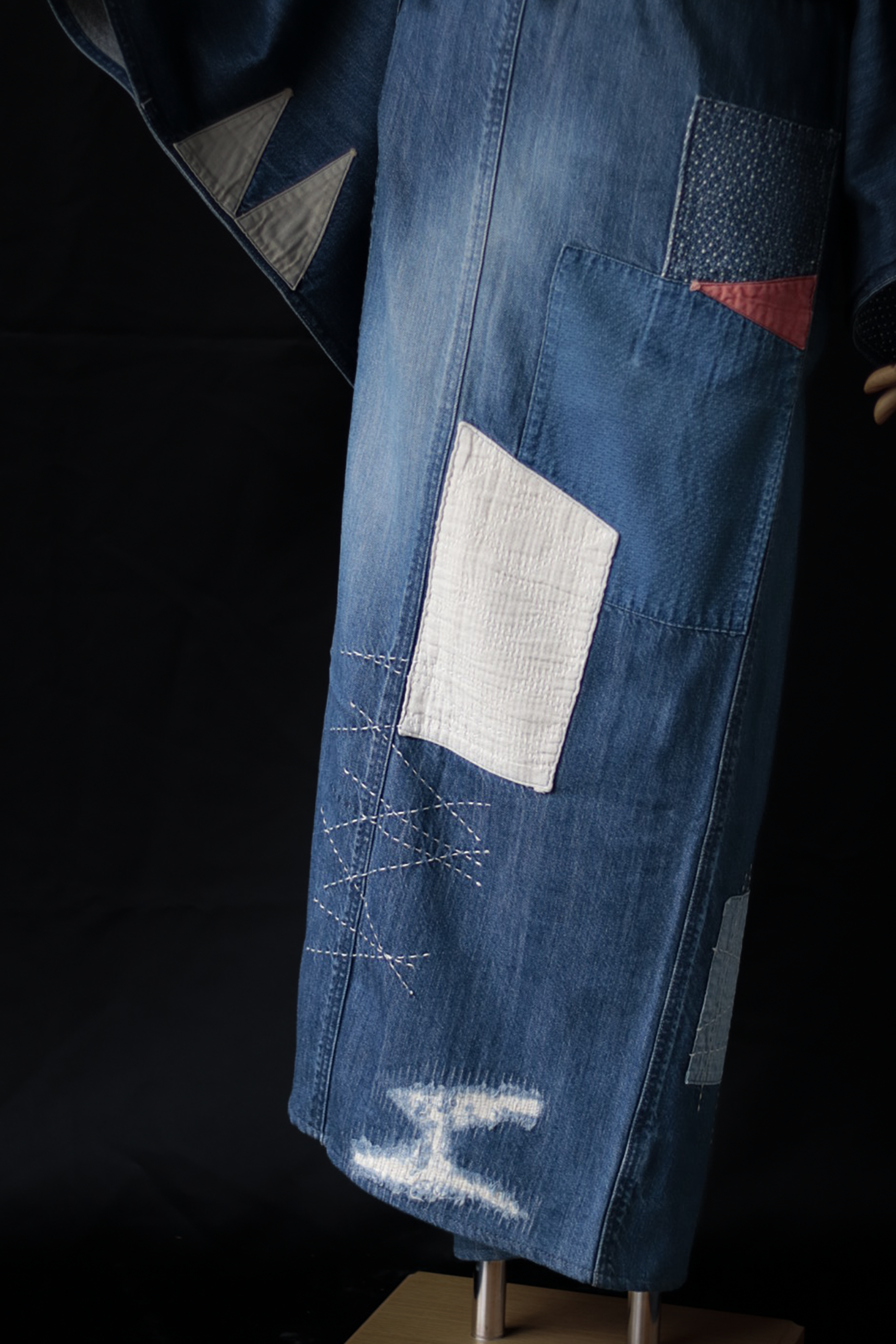 デニム着物|パッチワーク 対丈M|KAPUKI|セカンドハンド