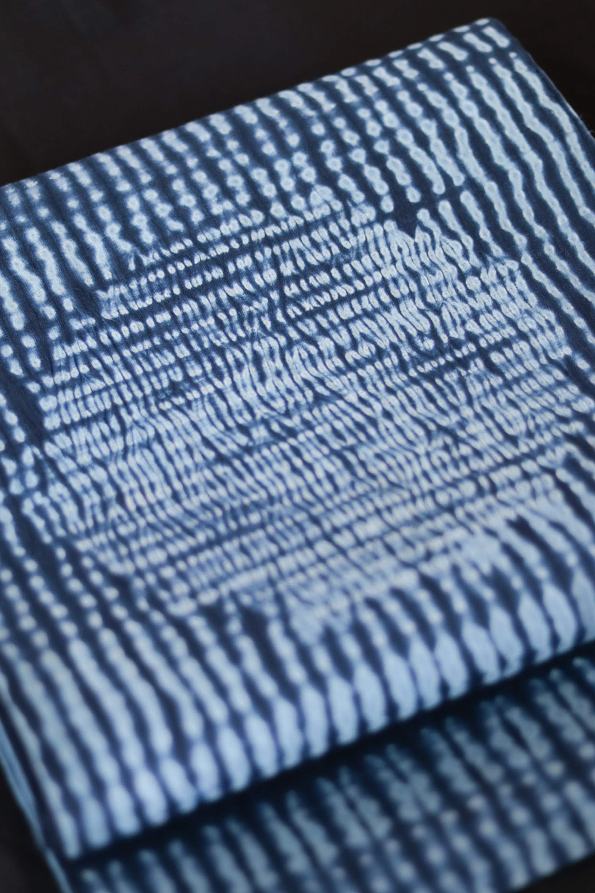 京袋帯|丸目絞り 青/藍 SLADKY|セカンドハンド