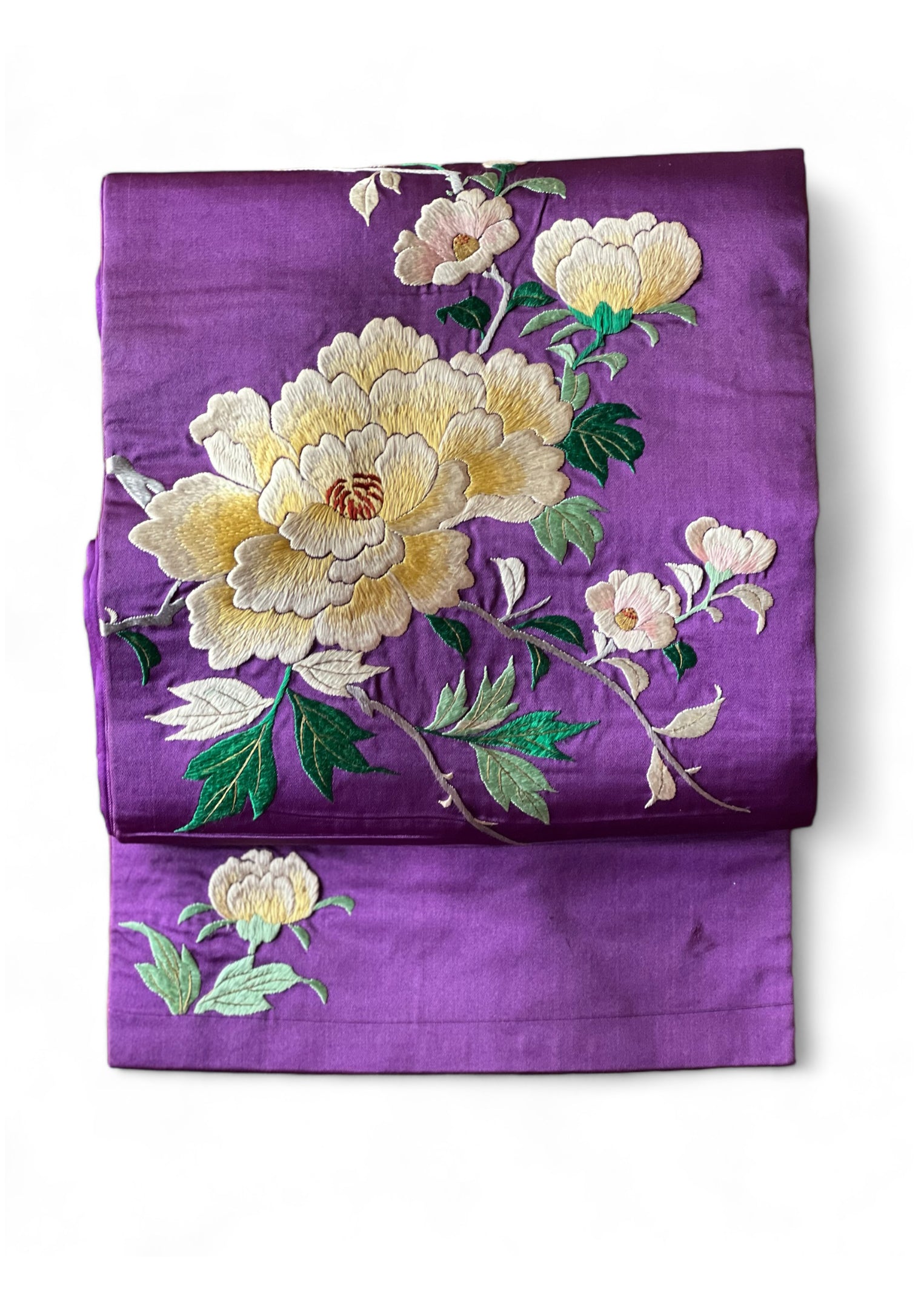 牡丹刺繍(Wing):アンティーク|名古屋帯