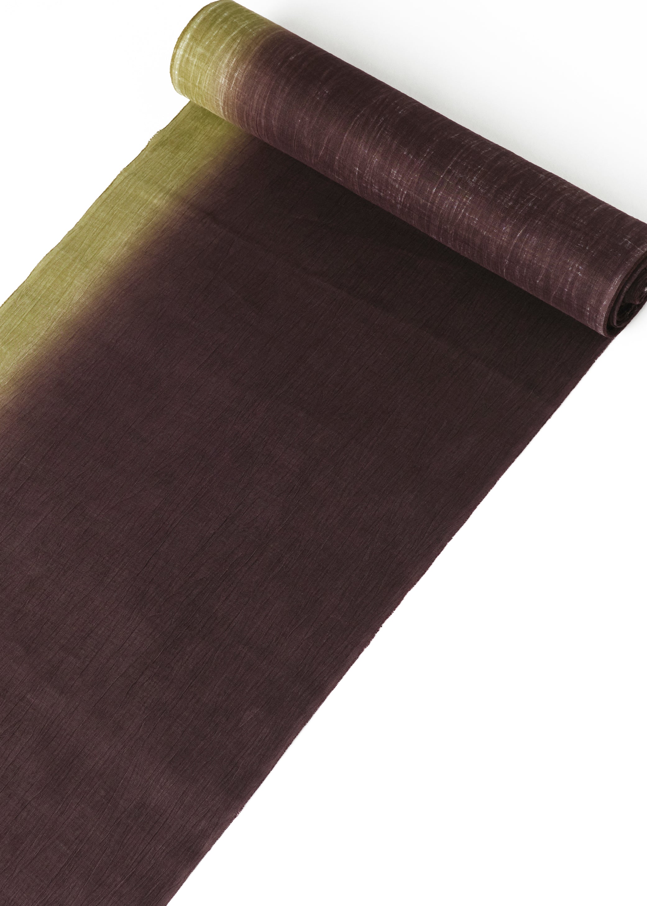 Azuki Matcha (SLADKY): Gradient Omi Chijimi | Single layer | Linen | Cotton