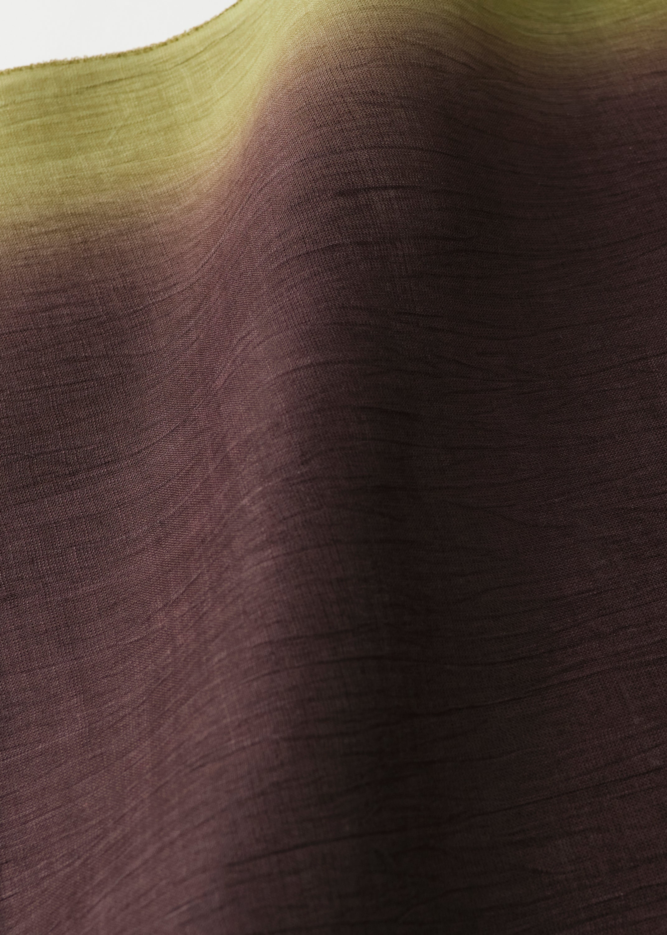 Azuki Matcha (SLADKY): Gradient Omi Chijimi | Single layer | Linen | Cotton