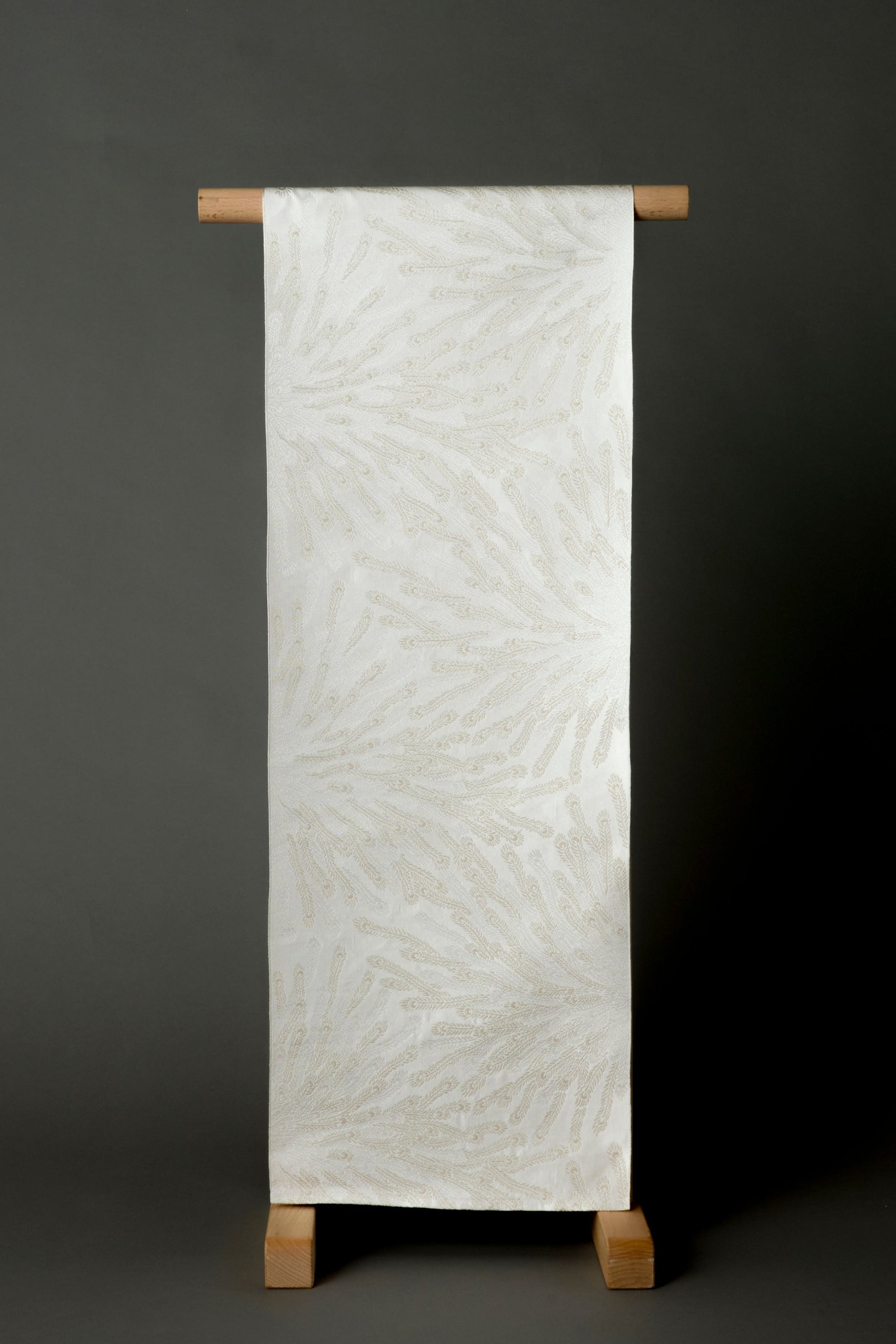 兵児帯|孔雀の羽根 白金|KAPUKI