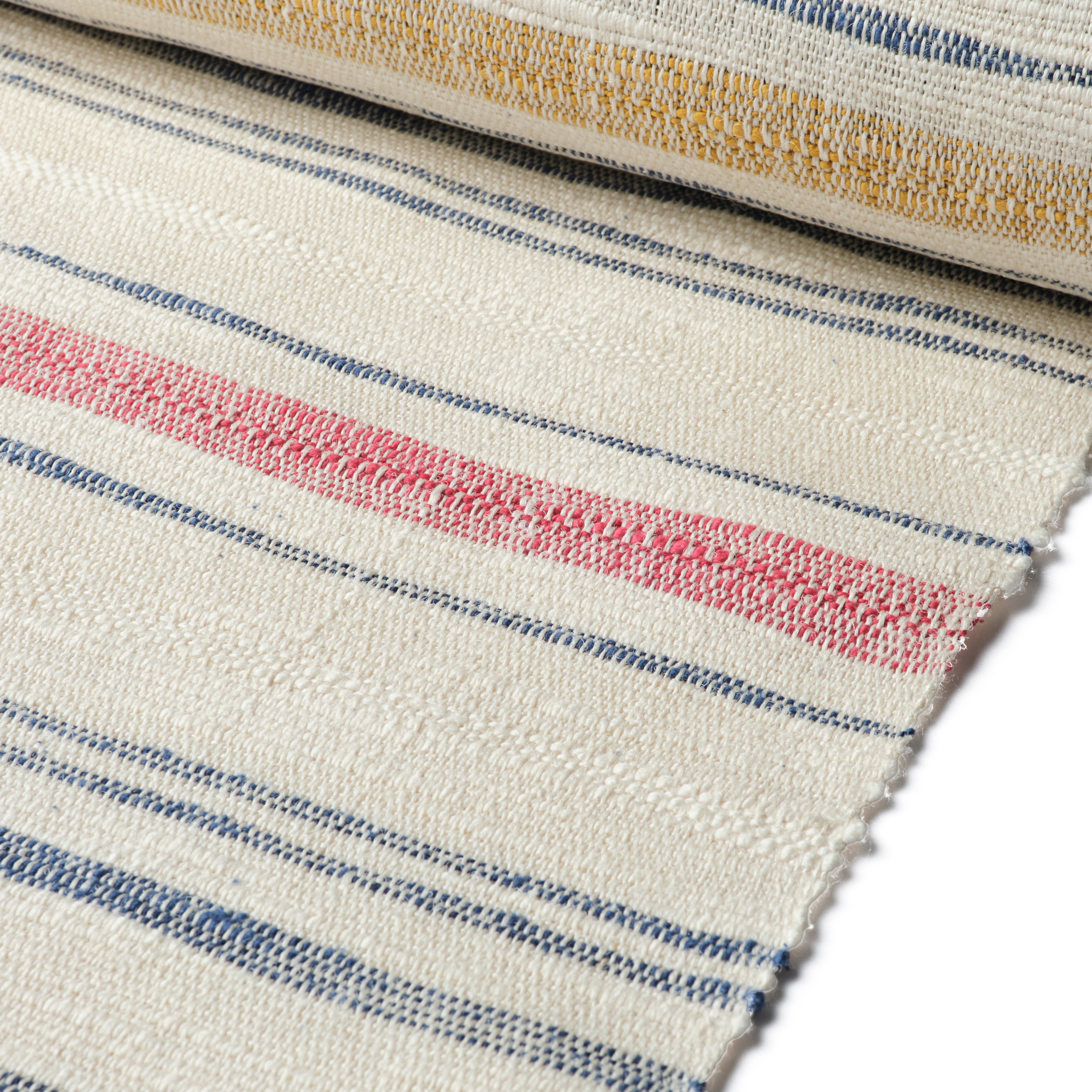 Multi-colored stripes: Nagoya obi | 8-inch | Kiryu weave | Hand-woven tsumugi (ready-made)