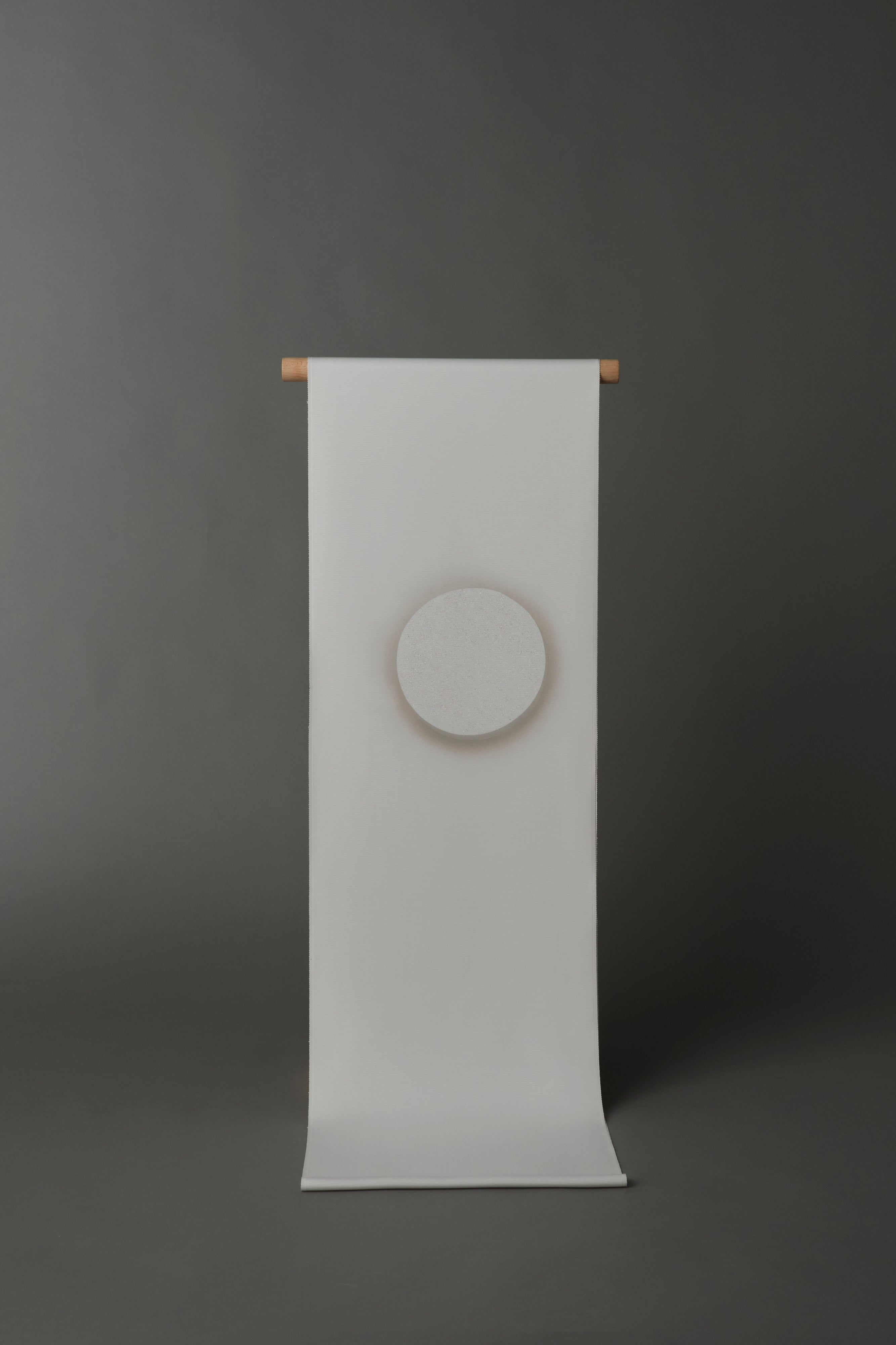 名古屋帯|月リング 白|成謙|九寸|仕立て上り|ガード加工済み