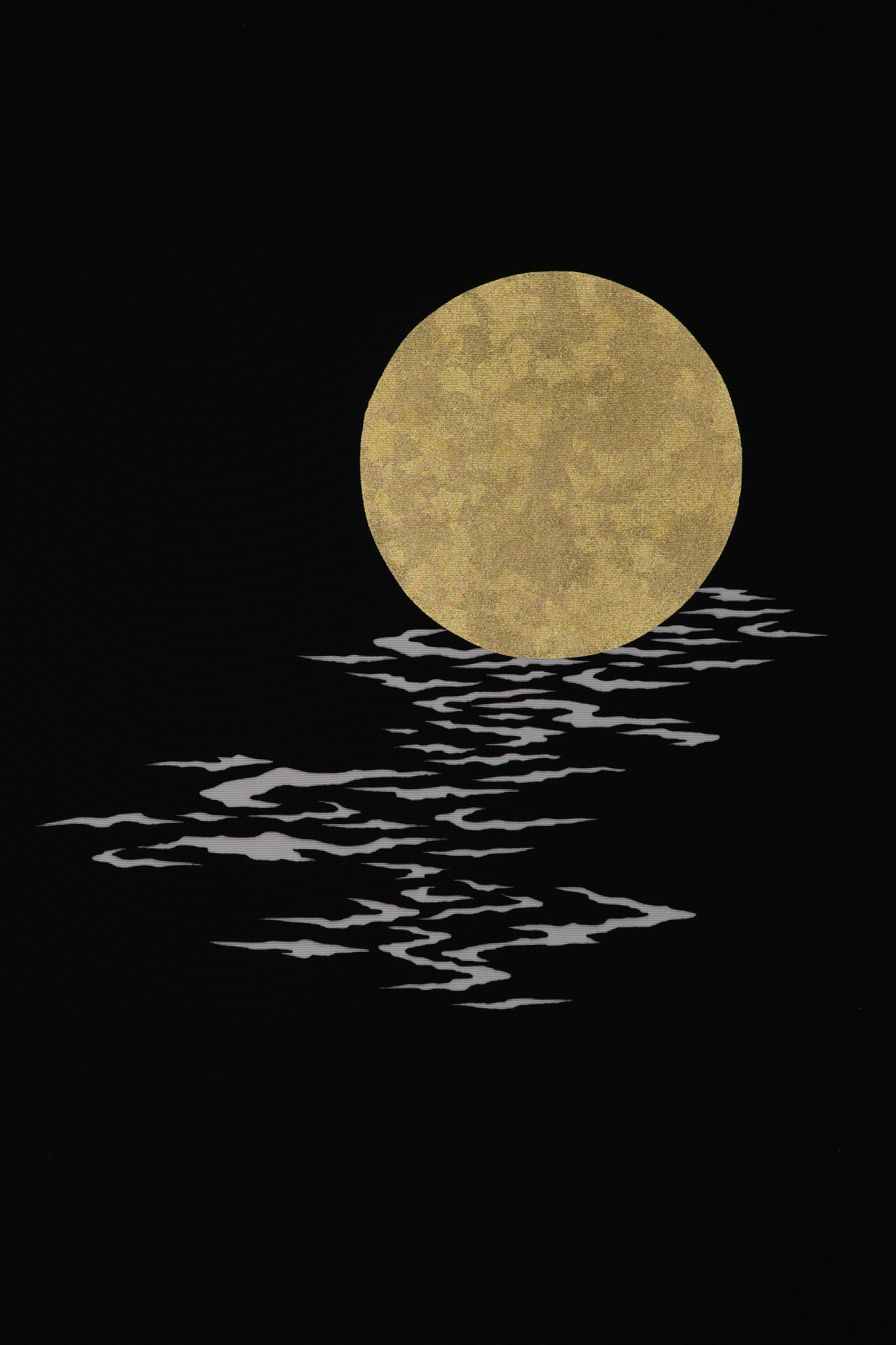 Ripples on the Moon (Seike): Nagoya Obi | 9-inch (pre-tailored, with protective coating)