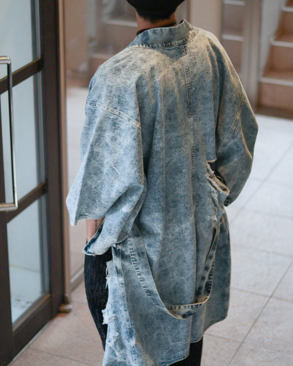 Chemically Damaged HAORI | Denim Kimono | Haori *Available until sold out