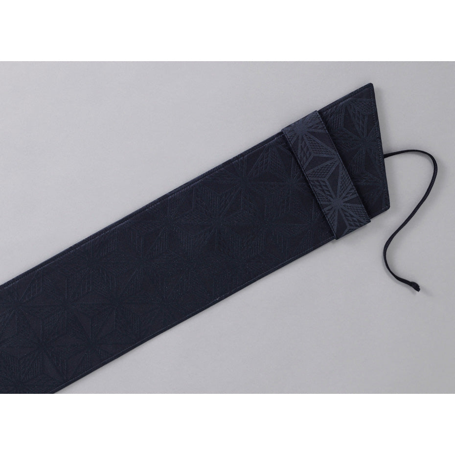 Black basket weave: Obi belt | Hakata weave | Pure silk