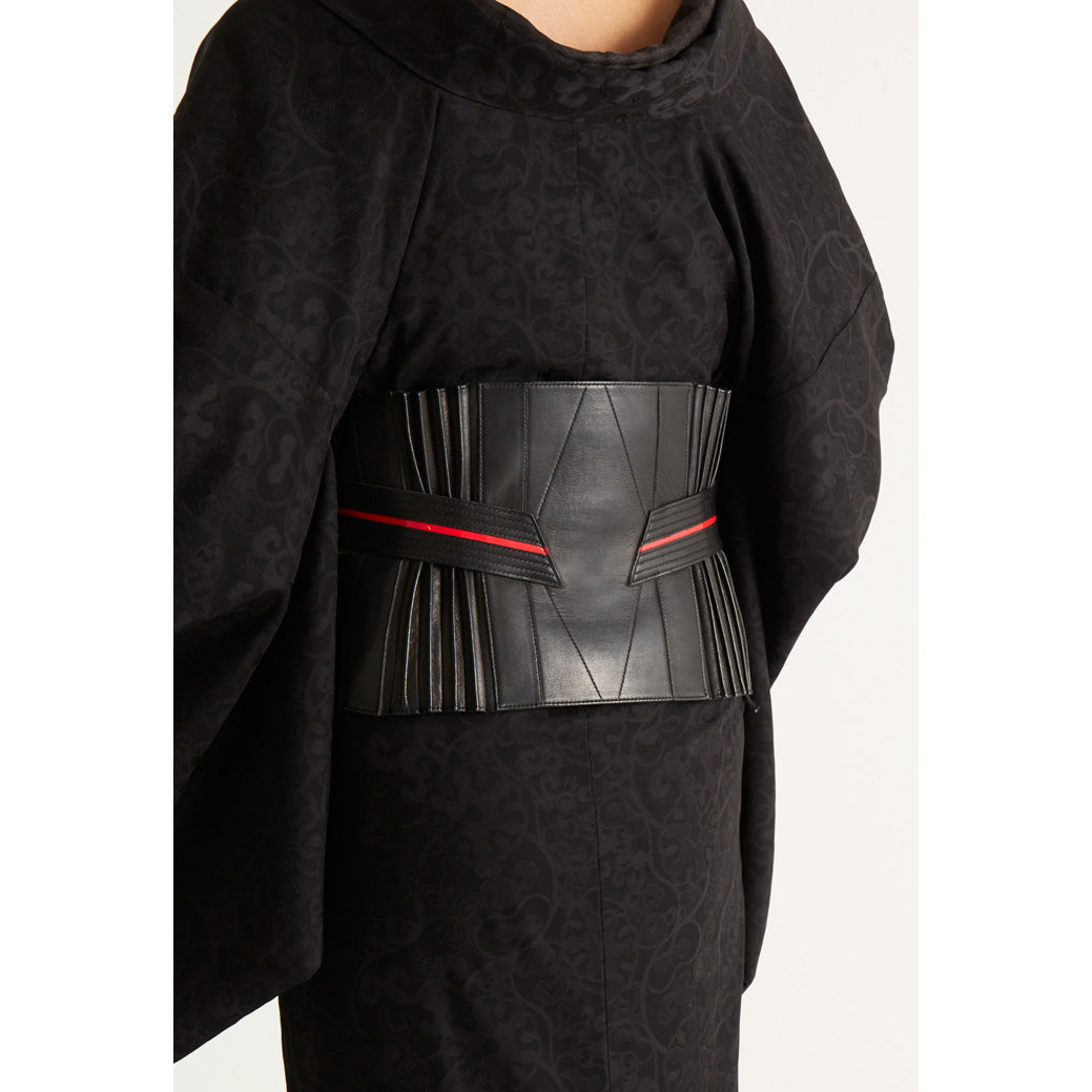 Black: Obi belt | Leather